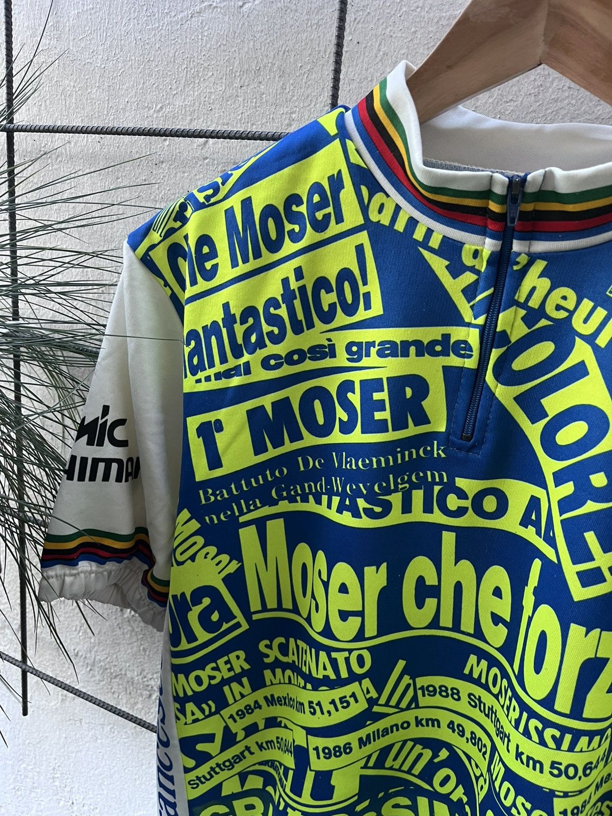 Vintage Vintage Bicycle italian Jersey Francesco Moser Size US XL / EU 56 / 4 - 7 Thumbnail
