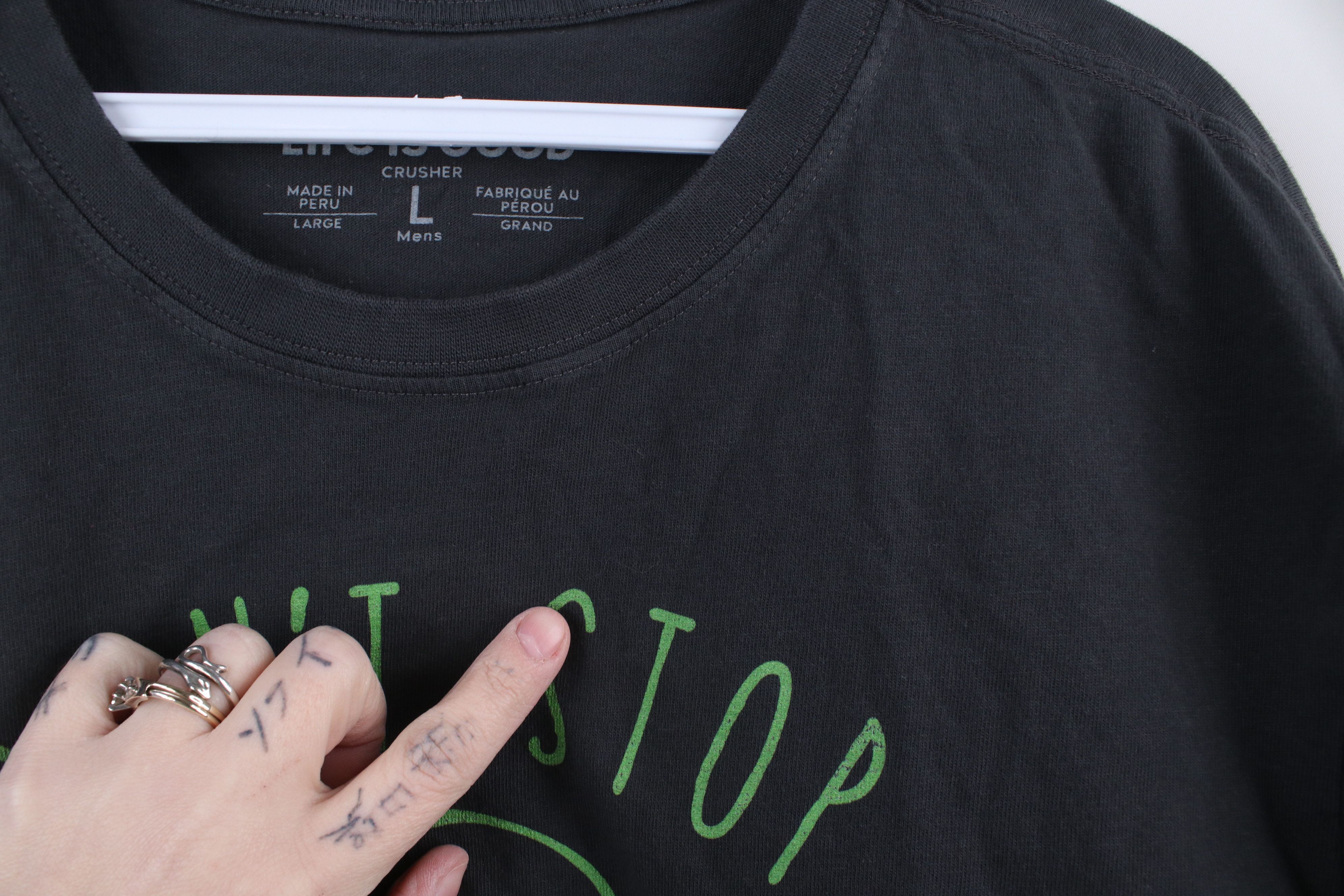 Life is Good × Vintage Life Is Good Spell Don't Stop Believing Alien Space T-Shirt Size US L / EU 52-54 / 3 - 6 Thumbnail