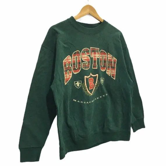 Vintage Vtg 90' Boston Massachusetts University Sweatshirt Ivy Size L / US 10 / IT 46 - 3 Thumbnail