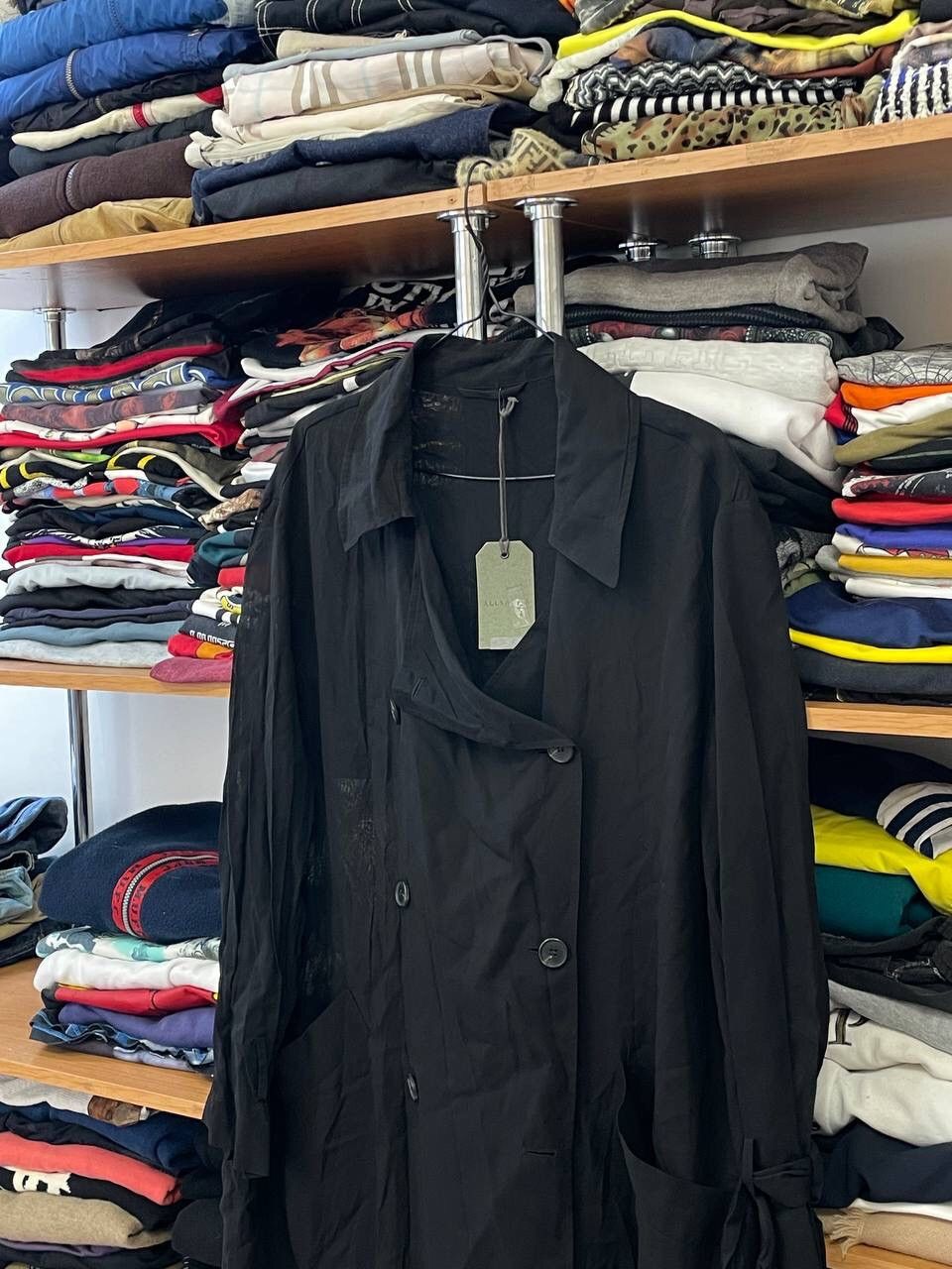 Allsaints Allsaints Avant Garde Basic Total Black Bria Trench Coat Size L / US 10 / IT 46 - 5 Thumbnail