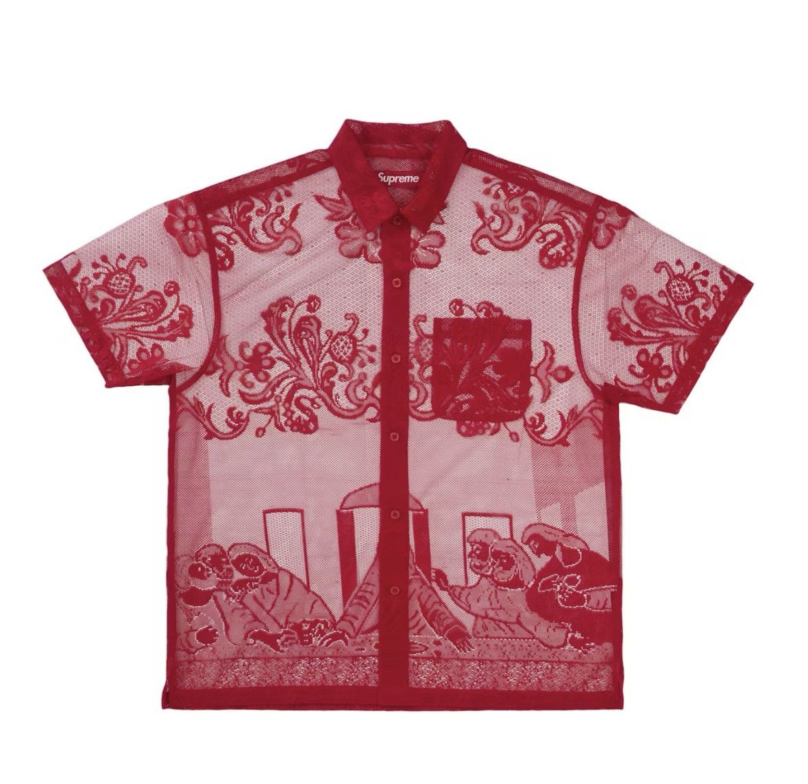 Supreme Supreme Bunnies S/S Work Shirt Angel's Pond Black XL | Grailed
