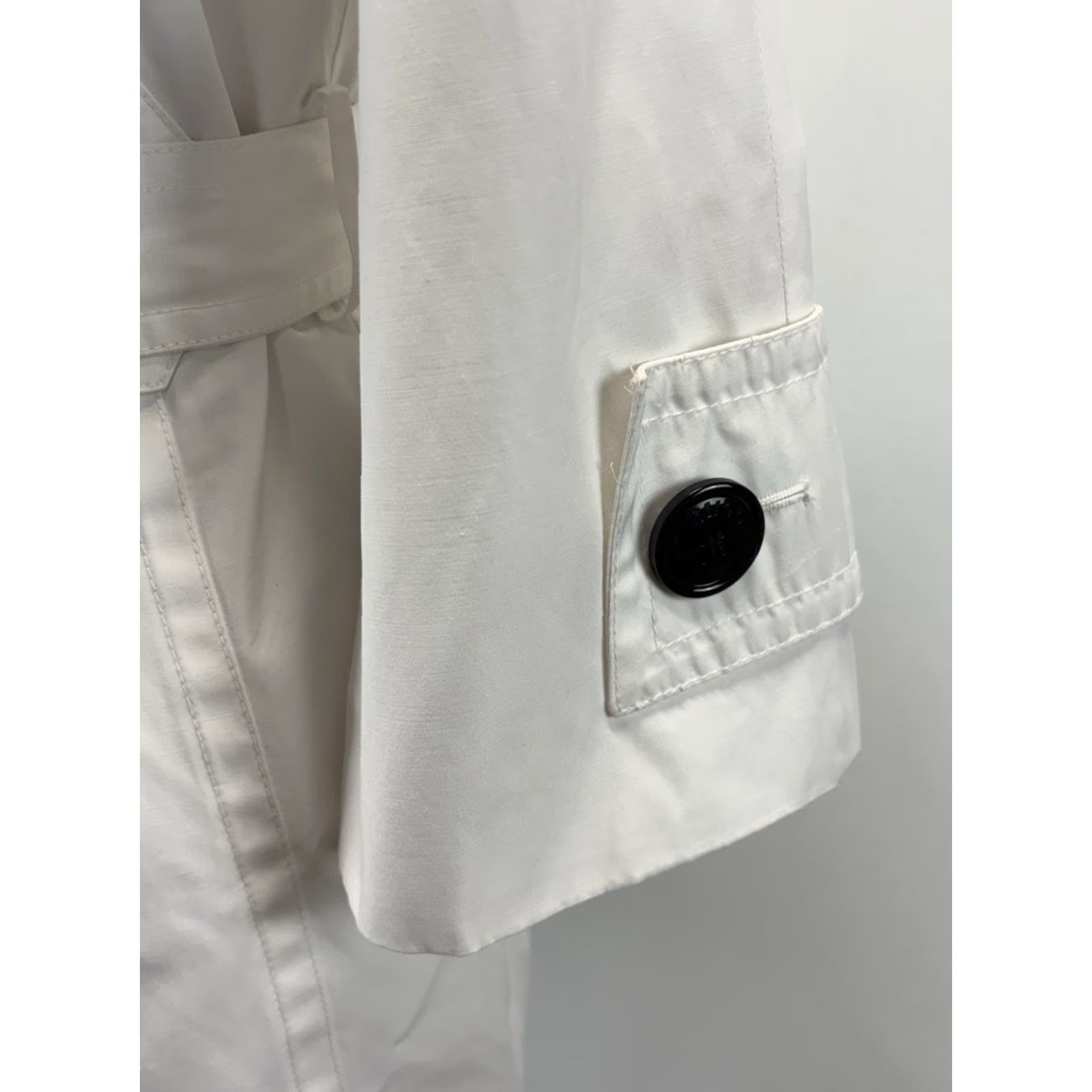 Miss Sixty VINTAGE Miss Sixty Trench Coat Jacket Women’s Medium White Belted Double Breast Y2K Size M / US 6-8 / IT 42-44 - 7 Thumbnail