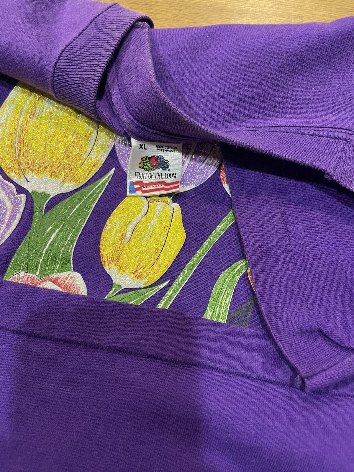 Vintage Vintage 90s Flower Poppy T shirt XL Size US XL / EU 56 / 4 - 4 Thumbnail