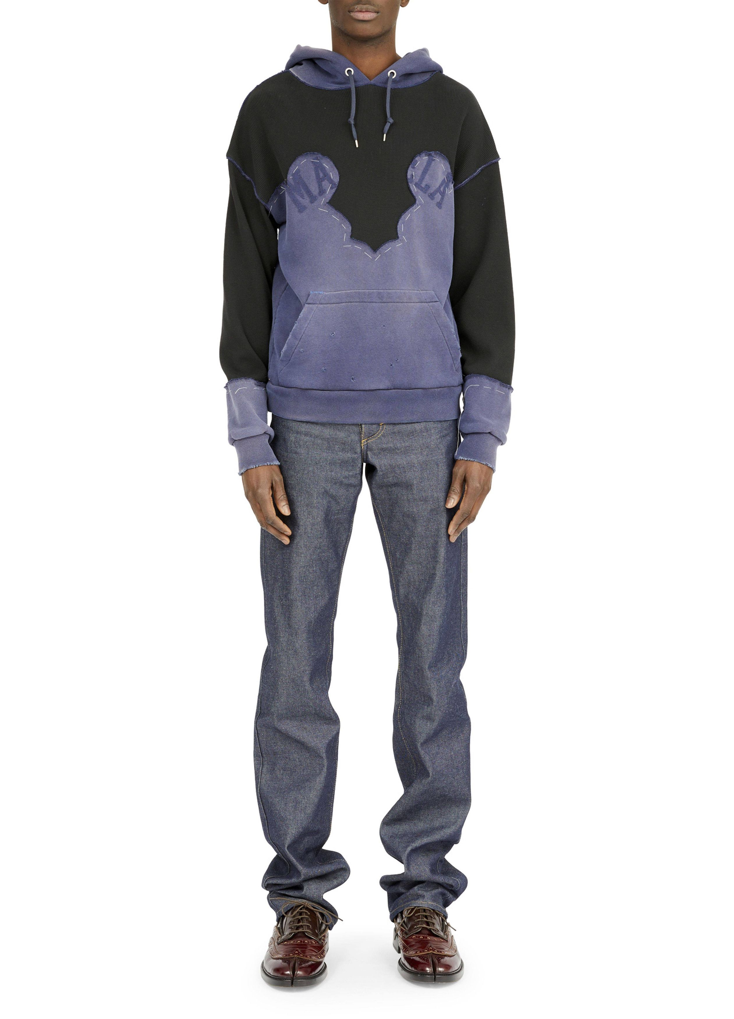 Maison Margiela o1mris0824 Desconstruction Hoodie in Vintage Blue Size US L / EU 52-54 / 3 - 5 Thumbnail