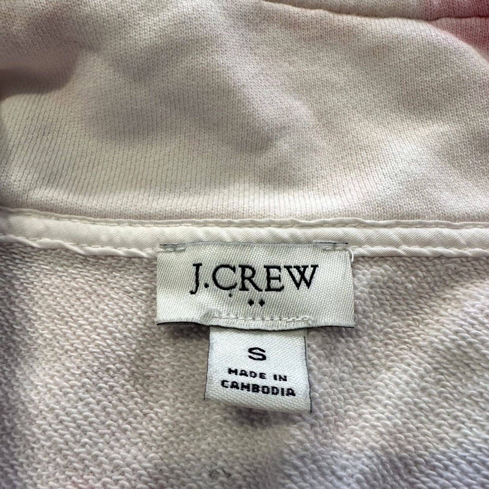 J.Crew J. Crew Quarter Zip Pullover Sweatshirt Womens S Pink Tie Dye Size S / US 4 / IT 40 - 3 Thumbnail