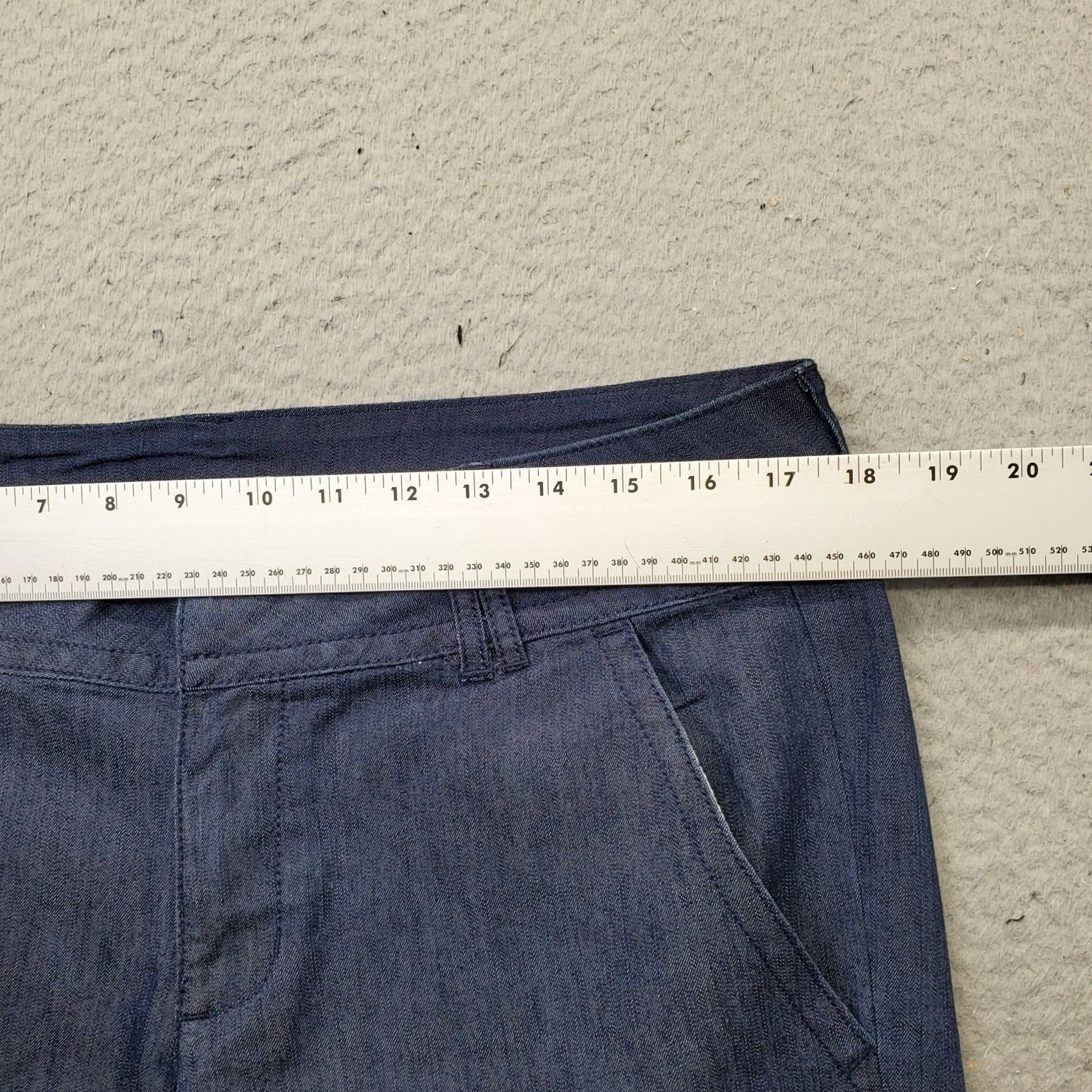 Vintage Elle Denim Pants Womens 12 Blue Stretch Comfort Boho Wide-Leg Medium Wash Size 12 Womens Pants Size 34" / US 12 / IT 48 - 6 Thumbnail