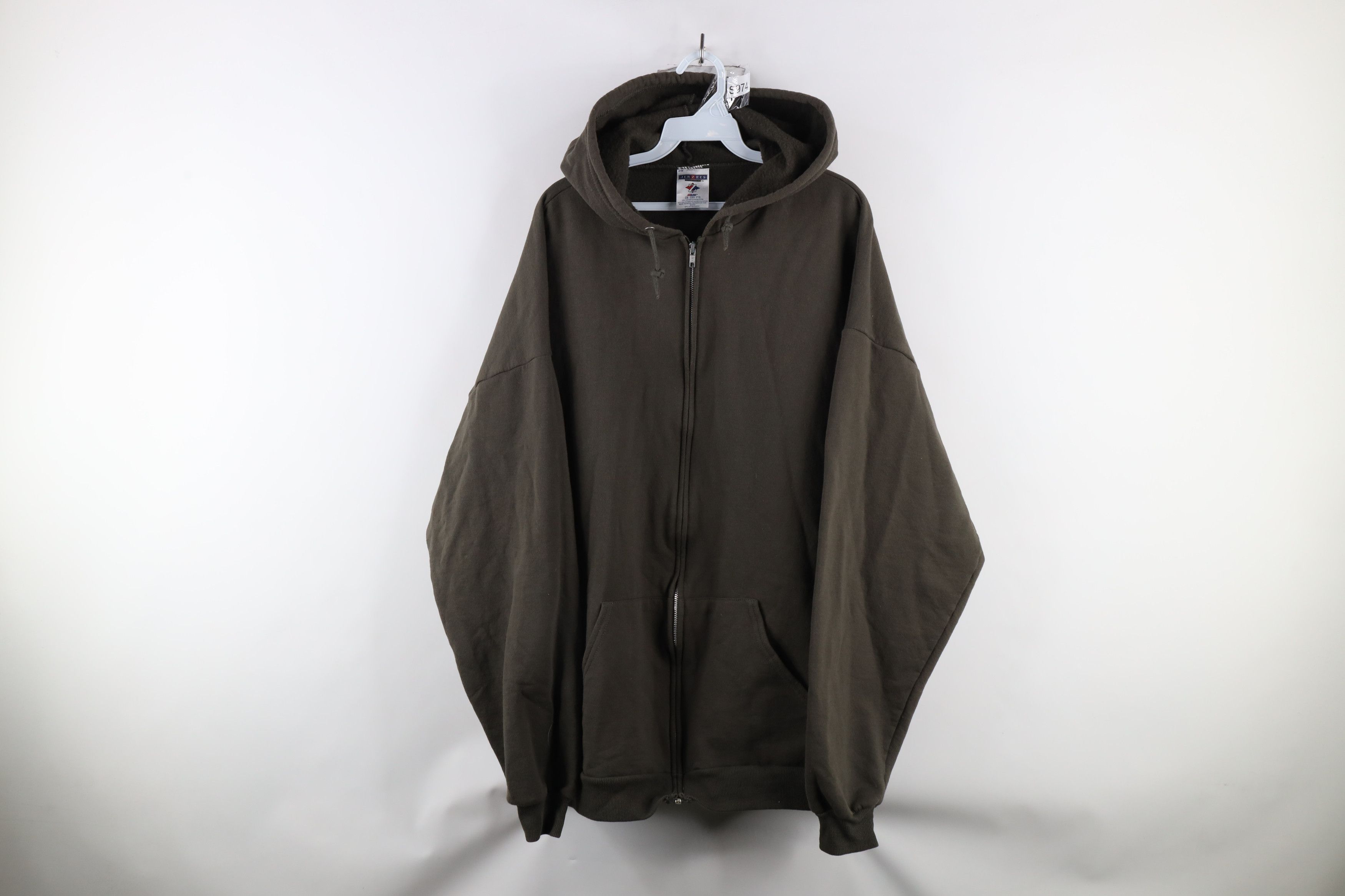 Vintage Vintage 90s Streetwear Full Zip Hoodie Sweatshirt Green Size US XXL / EU 58 / 5 - 1 Thumbnail