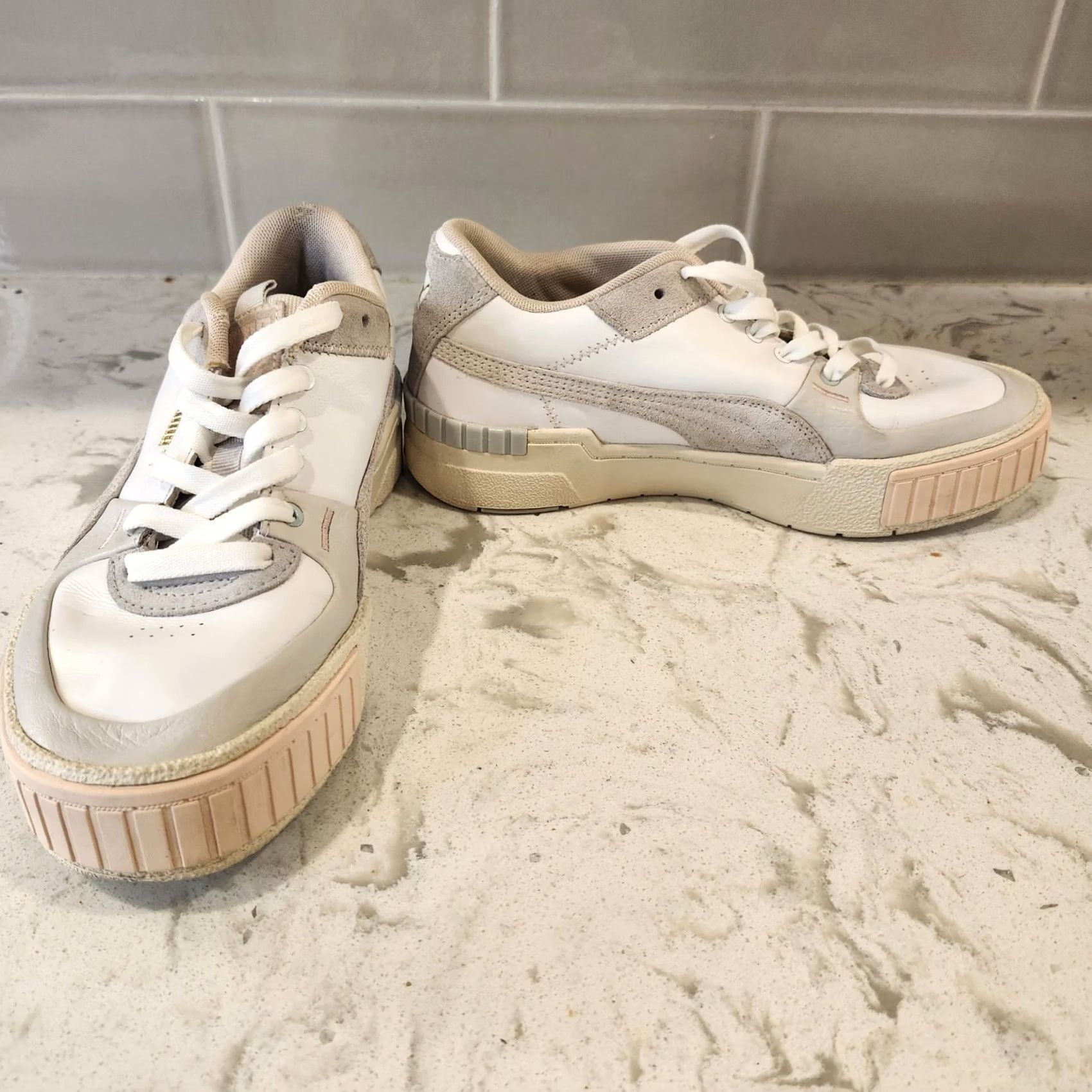 Puma PUMA Cali Sport Mix Platform Sneakers 371202-02 US Women's Size 8 White Platform Sneaker Shoes Women's 8 Platform Shoes Spring Summer Fall Nike Size US 8 / IT 38 - 2 Thumbnail