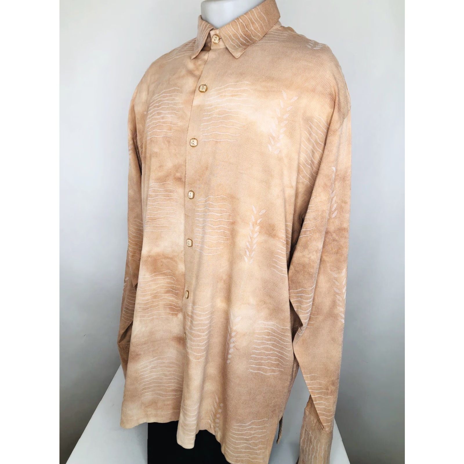 Vintage MALTOS Shirt XL Button-Front Velvet Glitter Vintage FRENCH CUFF Salmon Long Sleeve - Smoke Free Home B7 Size US XL / EU 56 / 4 - 5 Thumbnail