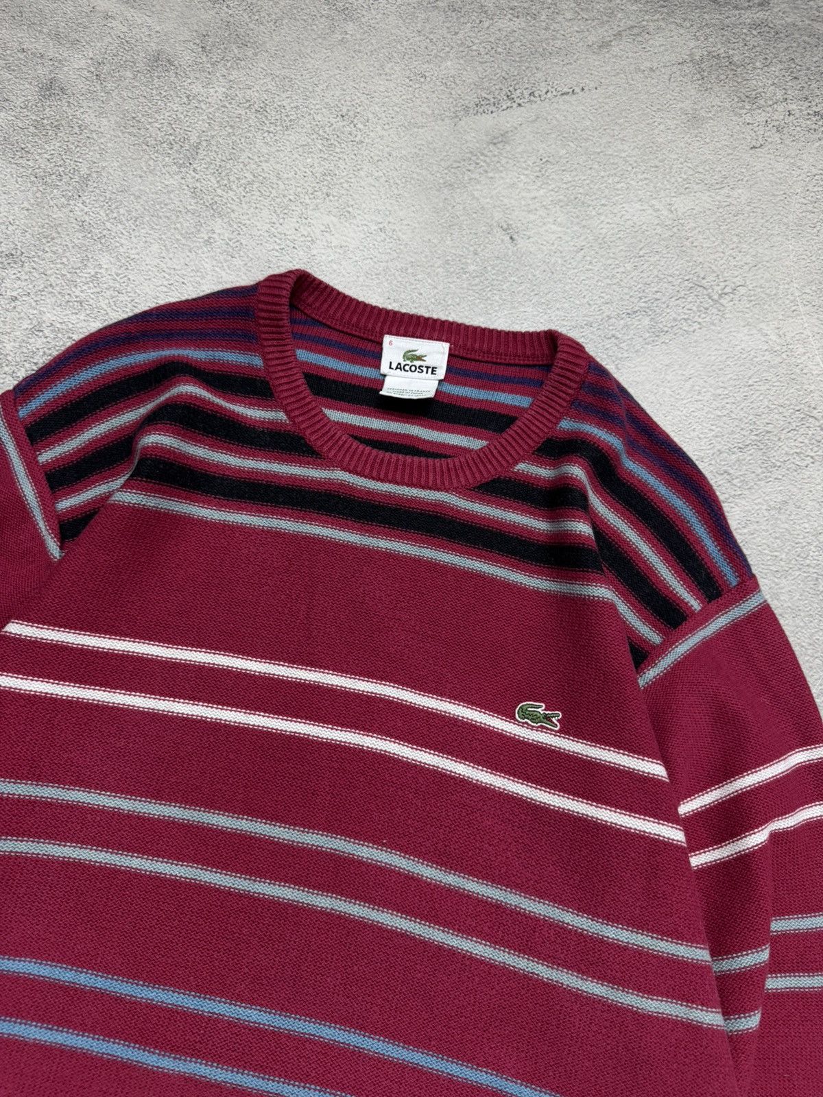 Lacoste Vintage Y2k Lacoste Striped Oversized Sweater 90’s Size US M / EU 48-50 / 2 - 2 Thumbnail