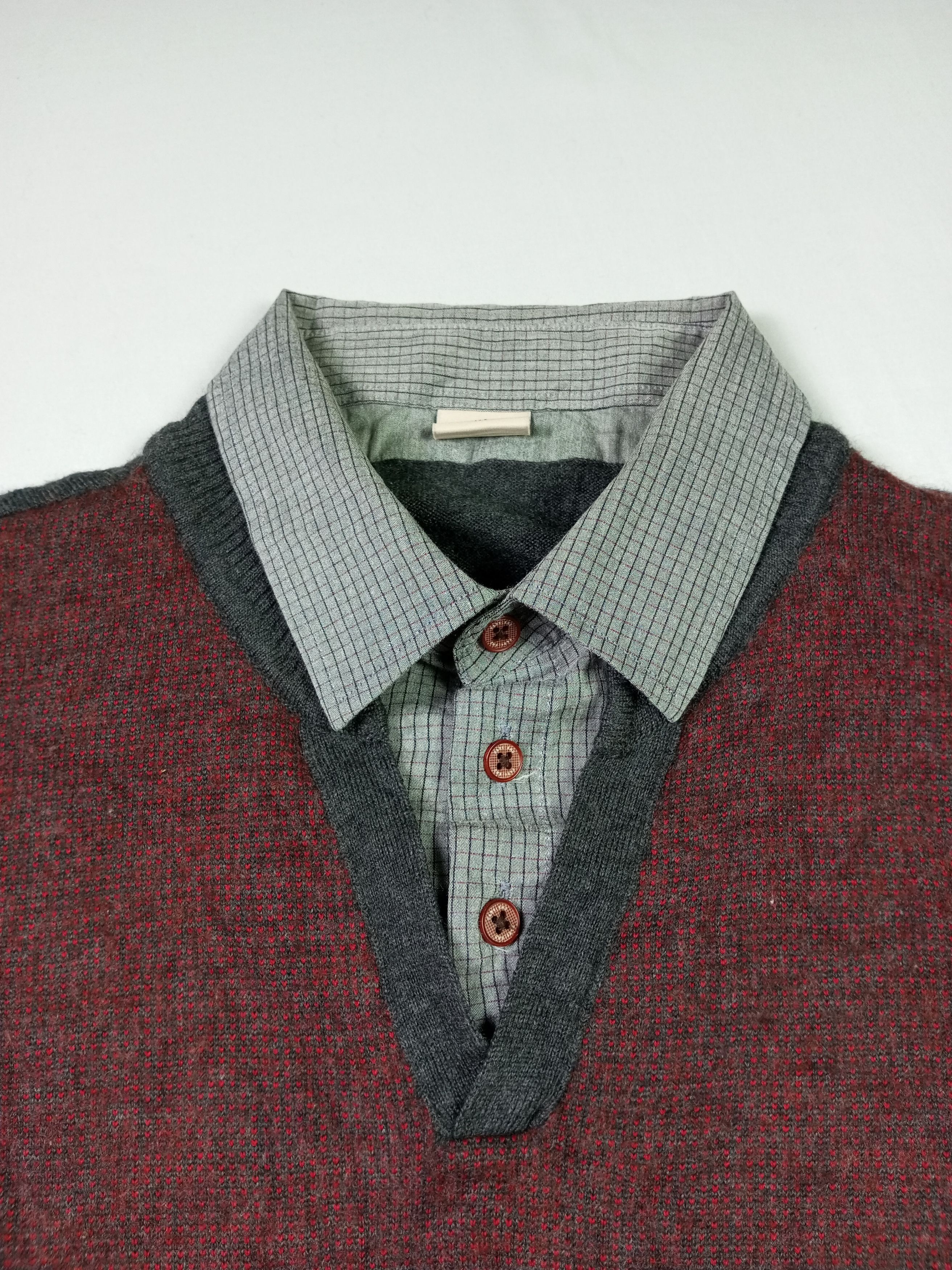 Issey Miyake × Japanese Brand × Le Grande Bleu (L.G.B.) Double Layer Parkland Light Knit Wear Size US L / EU 52-54 / 3 - 4 Thumbnail