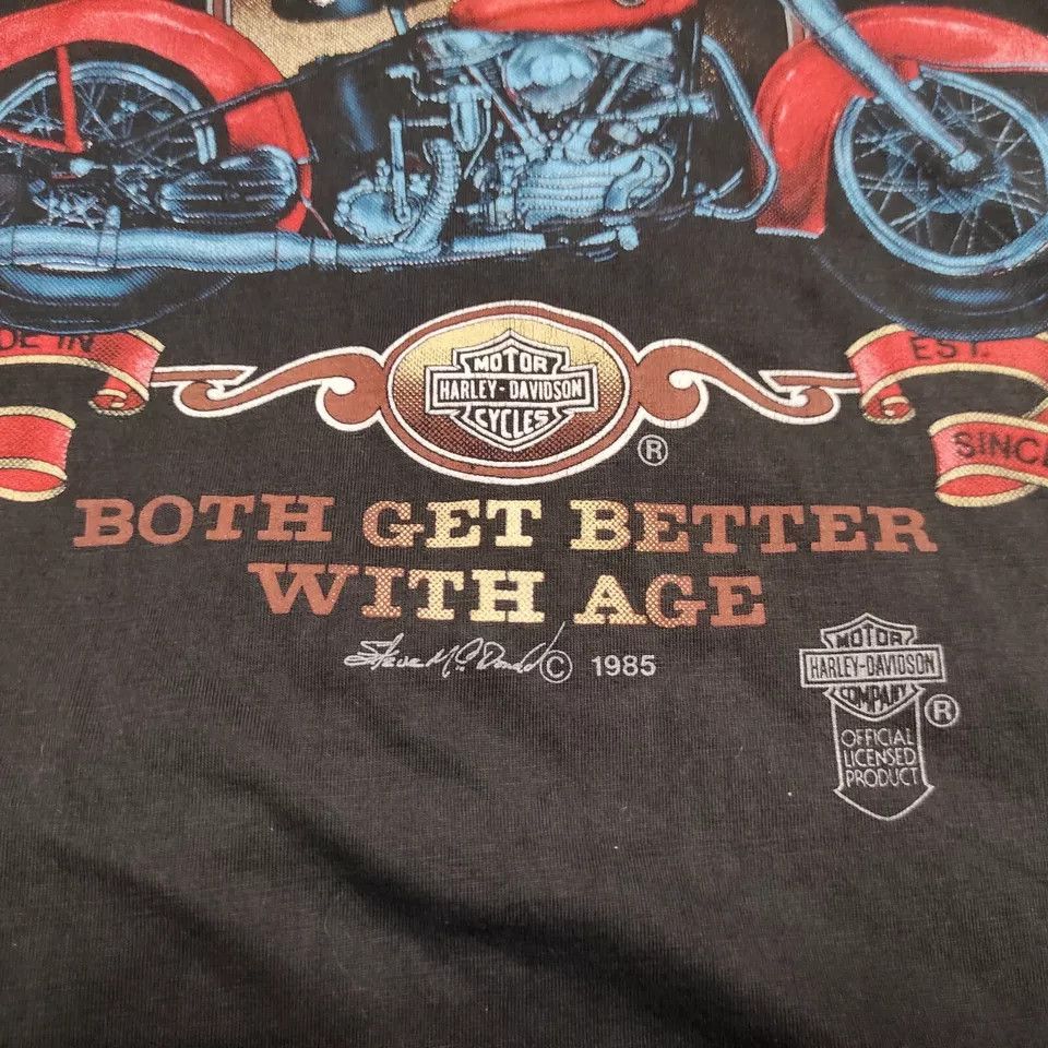 Harley Davidson × Vintage Vintage Harley Davidson 1985 Harley & Whiskey Steve McDonald Size US XL / EU 56 / 4 - 3 Thumbnail