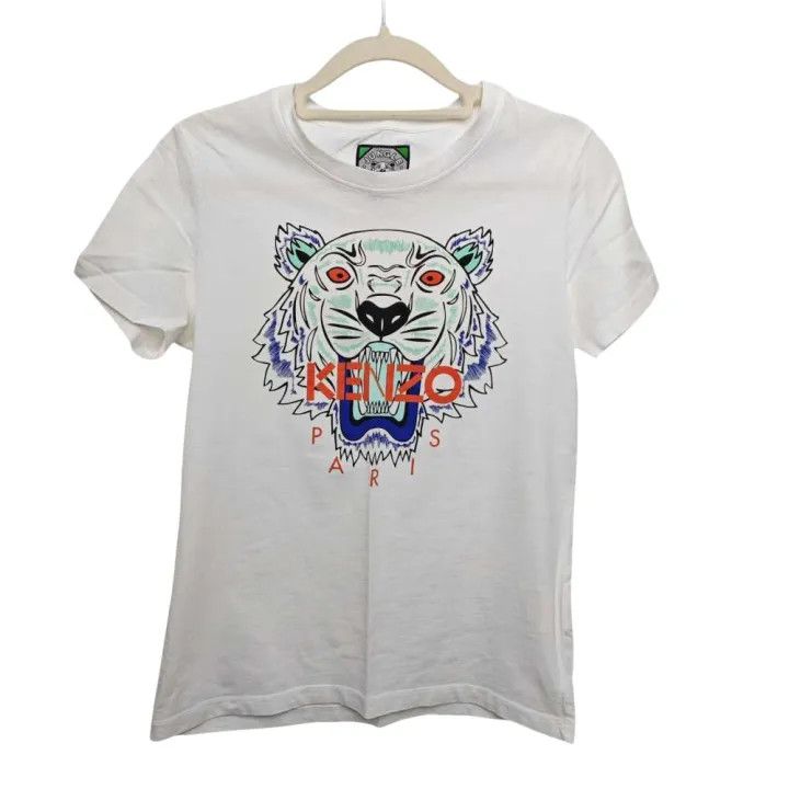 Kenzo KENZO White Tiger Graphic Short Sleeve T-Shirt 0079 Size US M / EU 48-50 / 2 - 1 Thumbnail