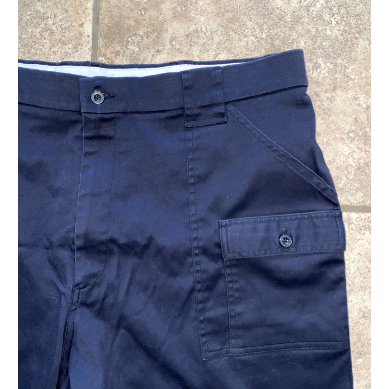 Vintage Sportif Mens Blue Polyester Blend Zip Fly Multi Pocket Shorts Size 42 Size US 42 / EU 58 - 2 Thumbnail