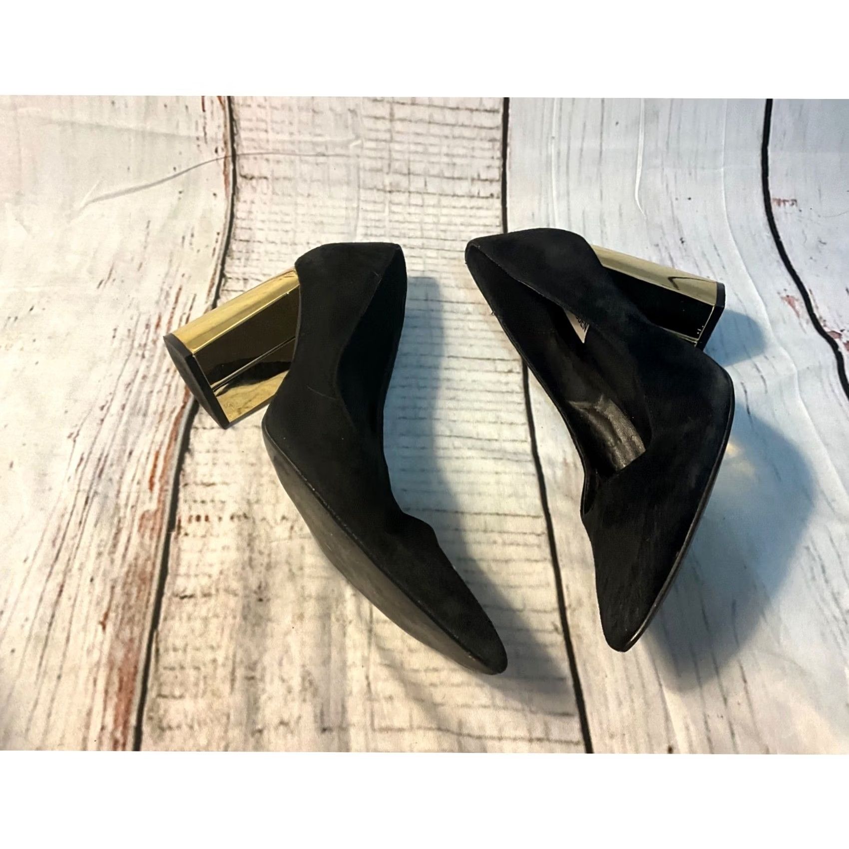 Steve Madden Steve Madden Black Suede Heels Pump Women 7.5 Ultra High Stiletto Closed Toe Slip On Leather Lining Party/Cocktail Size US 6 / IT 36 - 6 Thumbnail