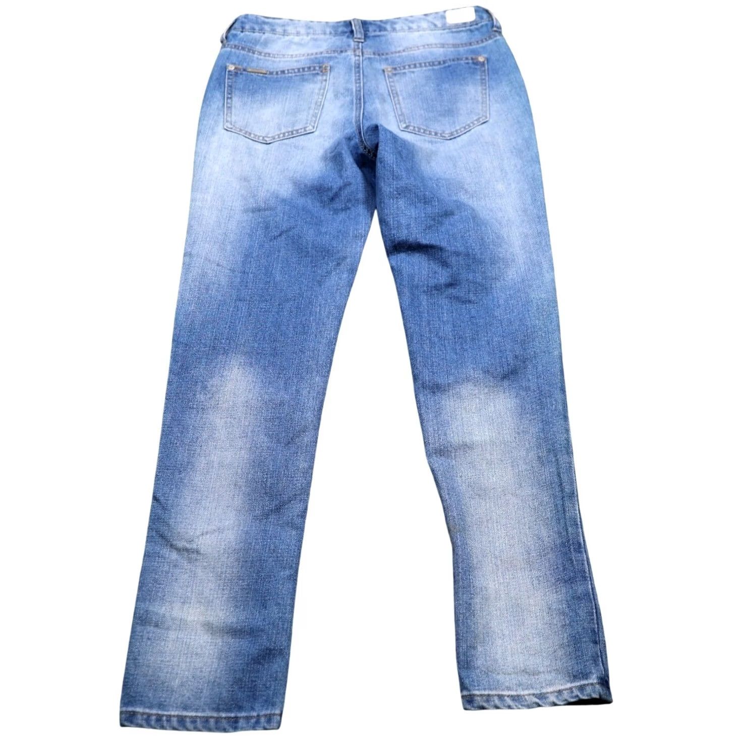 Vintage CELEBRITY PINK Women's Blue Distressed Denim Jeans Straight Leg Size 27 Size 27" / US 4 / IT 40 - 6 Thumbnail