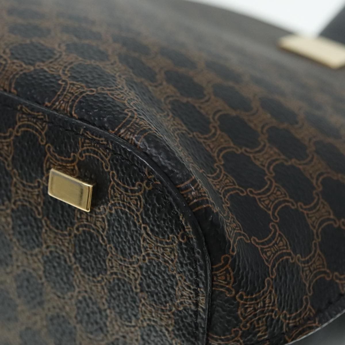 Celine CELINE Macadam Canvas Hand Bag Pvc Black Size ONE SIZE - 16 Thumbnail