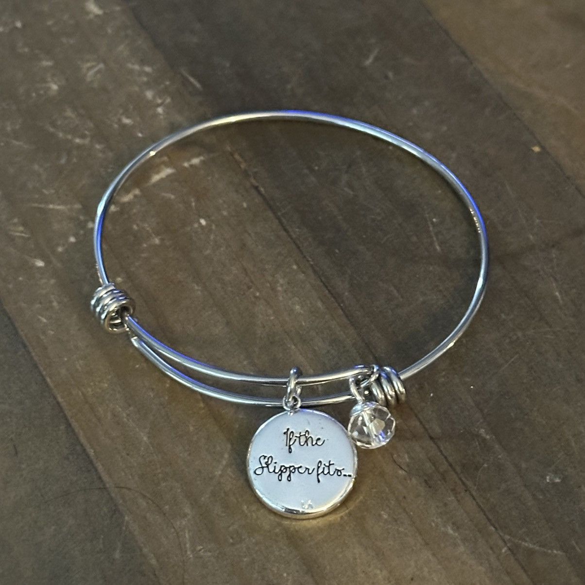 Other Silver If The Slipper Fits adjustable bangle charm bracelet Size ONE SIZE - 6 Thumbnail