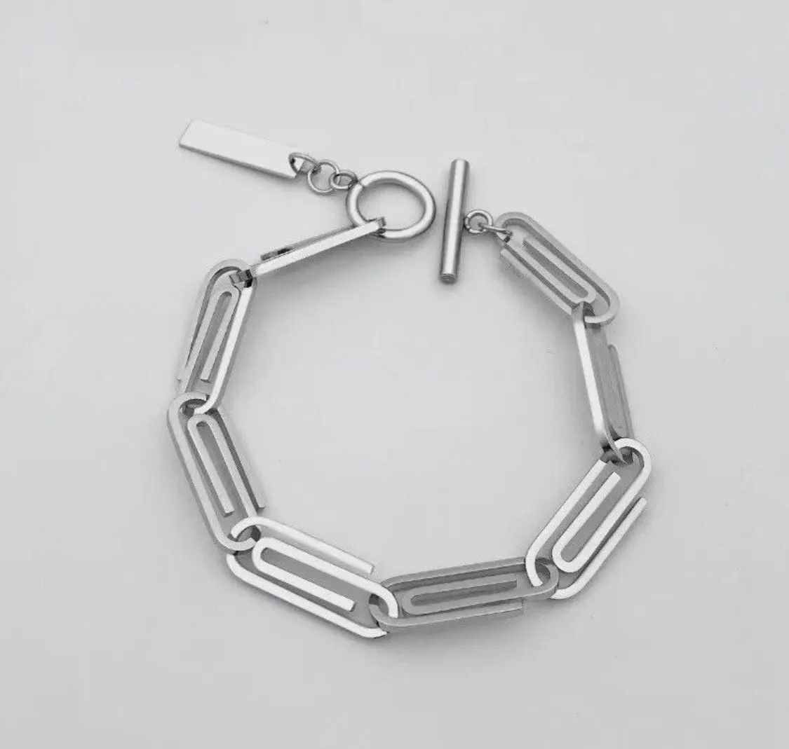 Jewelry Stainless Steel Paper Clip Bracelet Size ONE SIZE - 1 Thumbnail