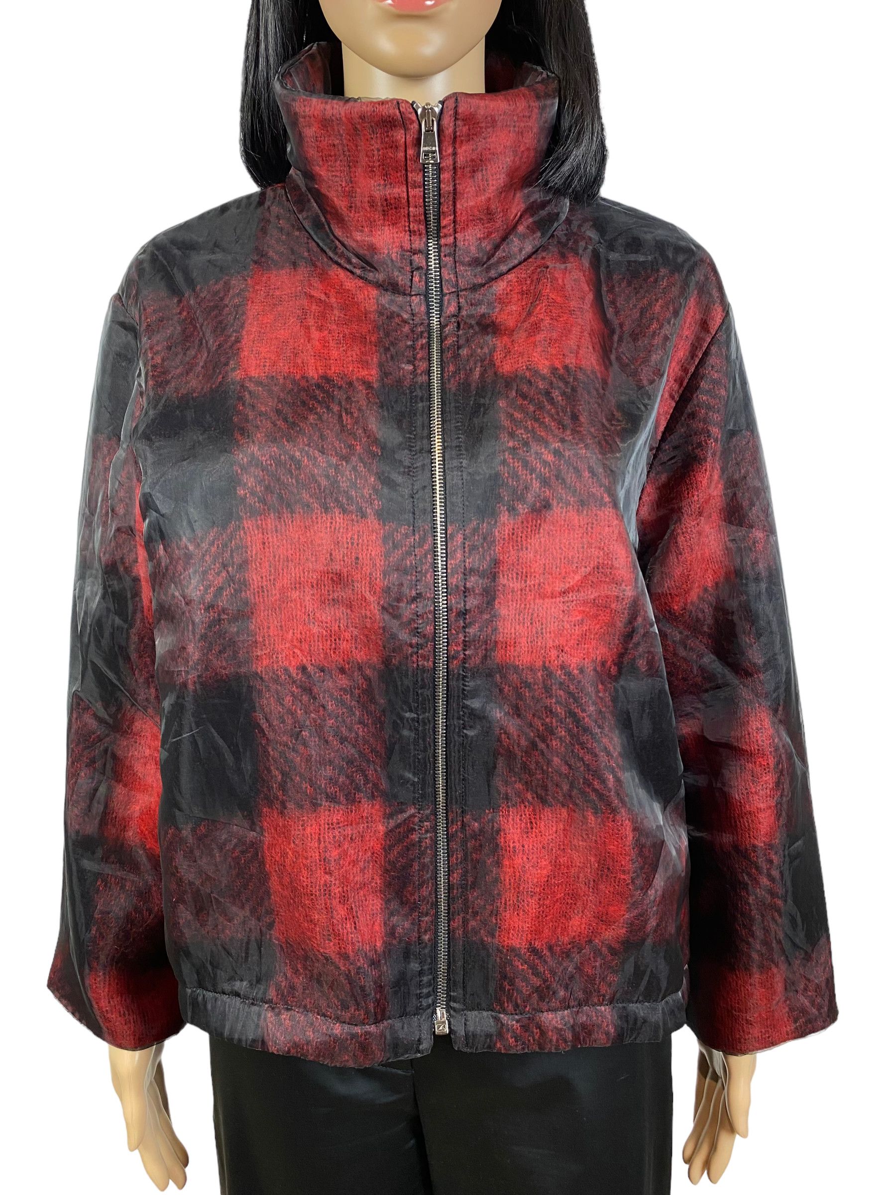 Other Marc Cain Checkered Jacket Wool-Mohair Outside Mesh size 4 Size L / US 10 / IT 46 - 2 Thumbnail