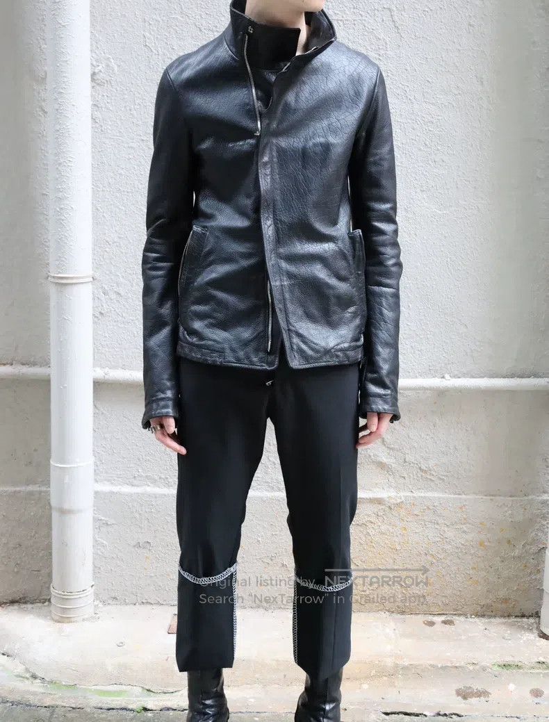 Carol Christian Poell Carol Christian Poell Elbow titanium leather jacket Size US S / EU 44-46 / 1 - 4 Thumbnail
