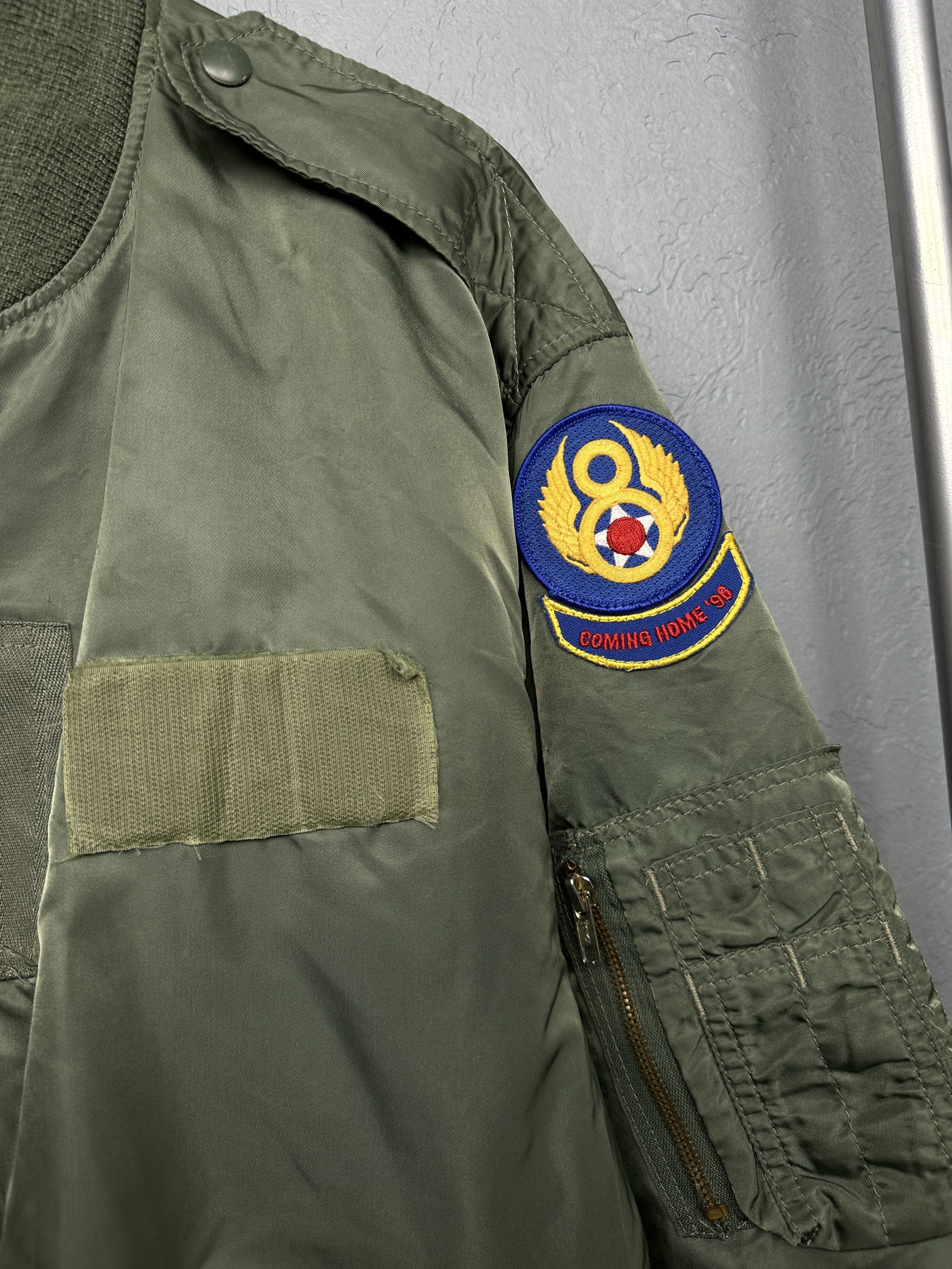 Vintage B-17 Aluminum Overcast MA-1 Flight Bomber Jacket Size US XXL / EU 58 / 5 - 5 Thumbnail