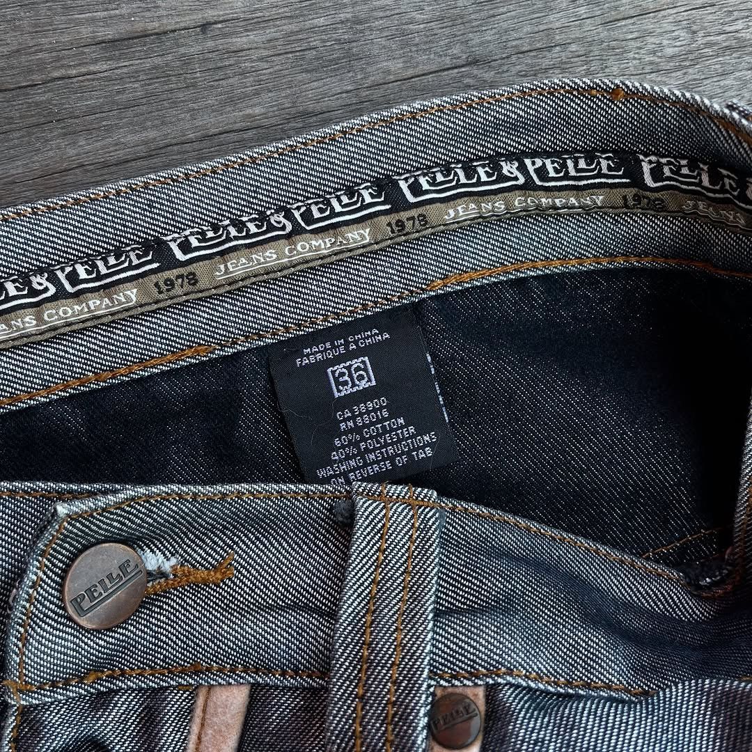 Pelle Pelle Pelle Pelle Y2K metallic silver baggy denim jeans Size US 36 / EU 52 - 18 Thumbnail