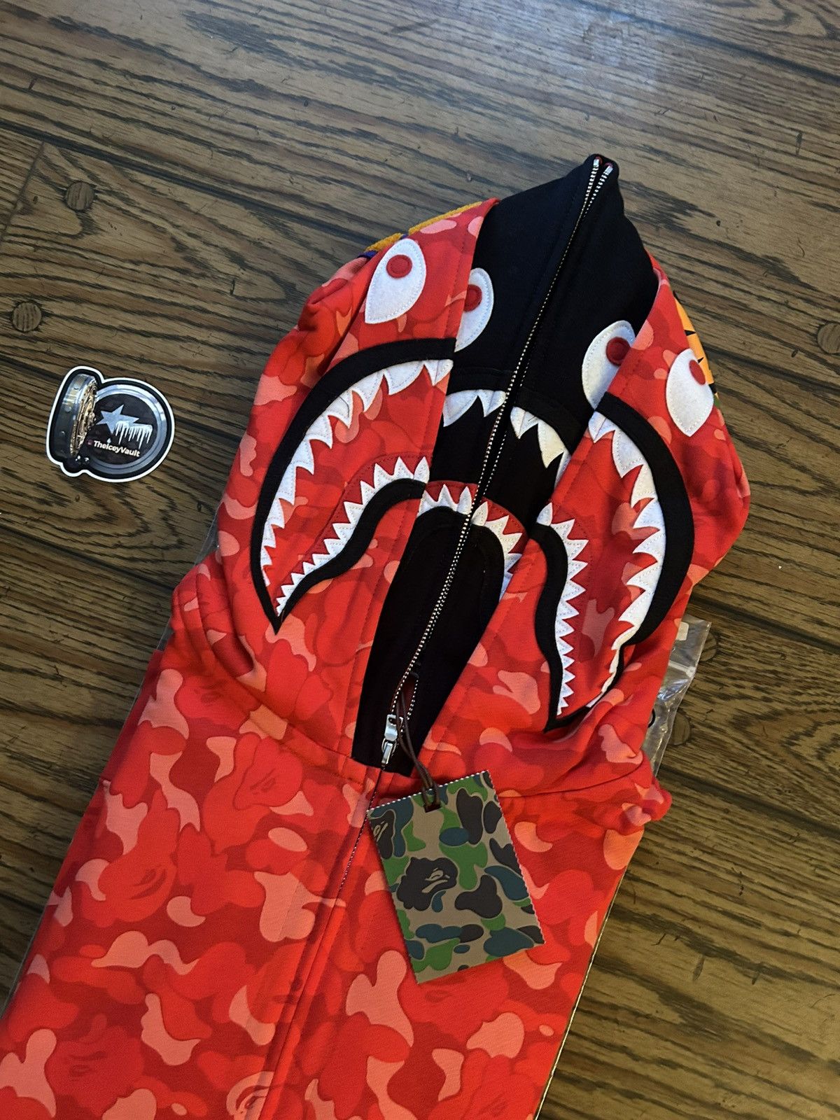 Bape RARE Bape Seoul Camo Double Shark Full Zip Hoodie Size US XL / EU 56 / 4 - 2 Thumbnail