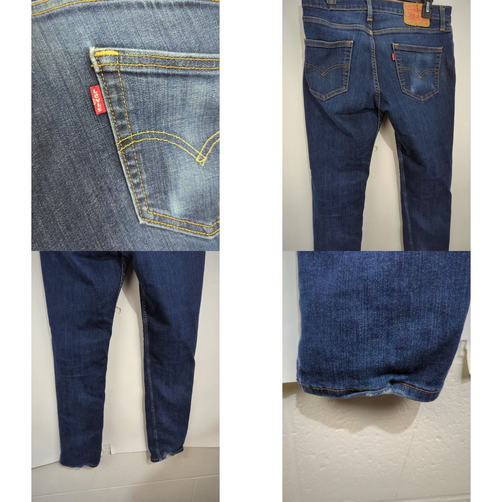 Levi's Levi's 511 Slim Fit Straight Leg Jeans Mens 33x32 Dark Wash Blue Stretch Denim Logo 5-Pocket Vintage No Size US 33 - 10 Thumbnail
