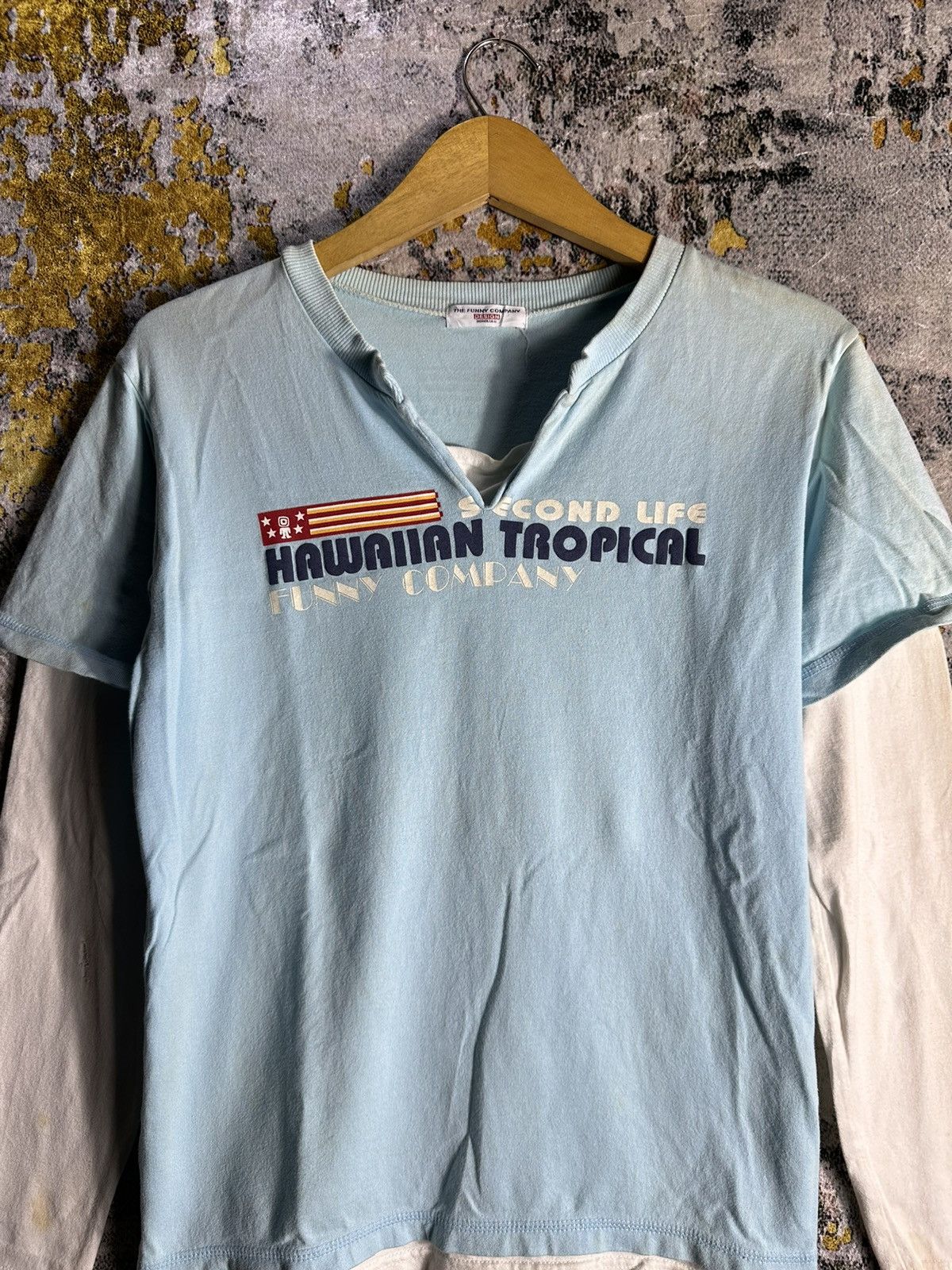 Beauty Beast 90s SICK TRASHED THE FUNNY HAWAIIAN DOUBLE LAYER IFSIX STYLE Size US M / EU 48-50 / 2 - 3 Thumbnail