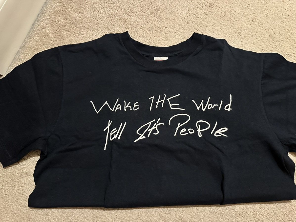 Supreme Supreme Buju Banton Wake the World size M navy | Grailed