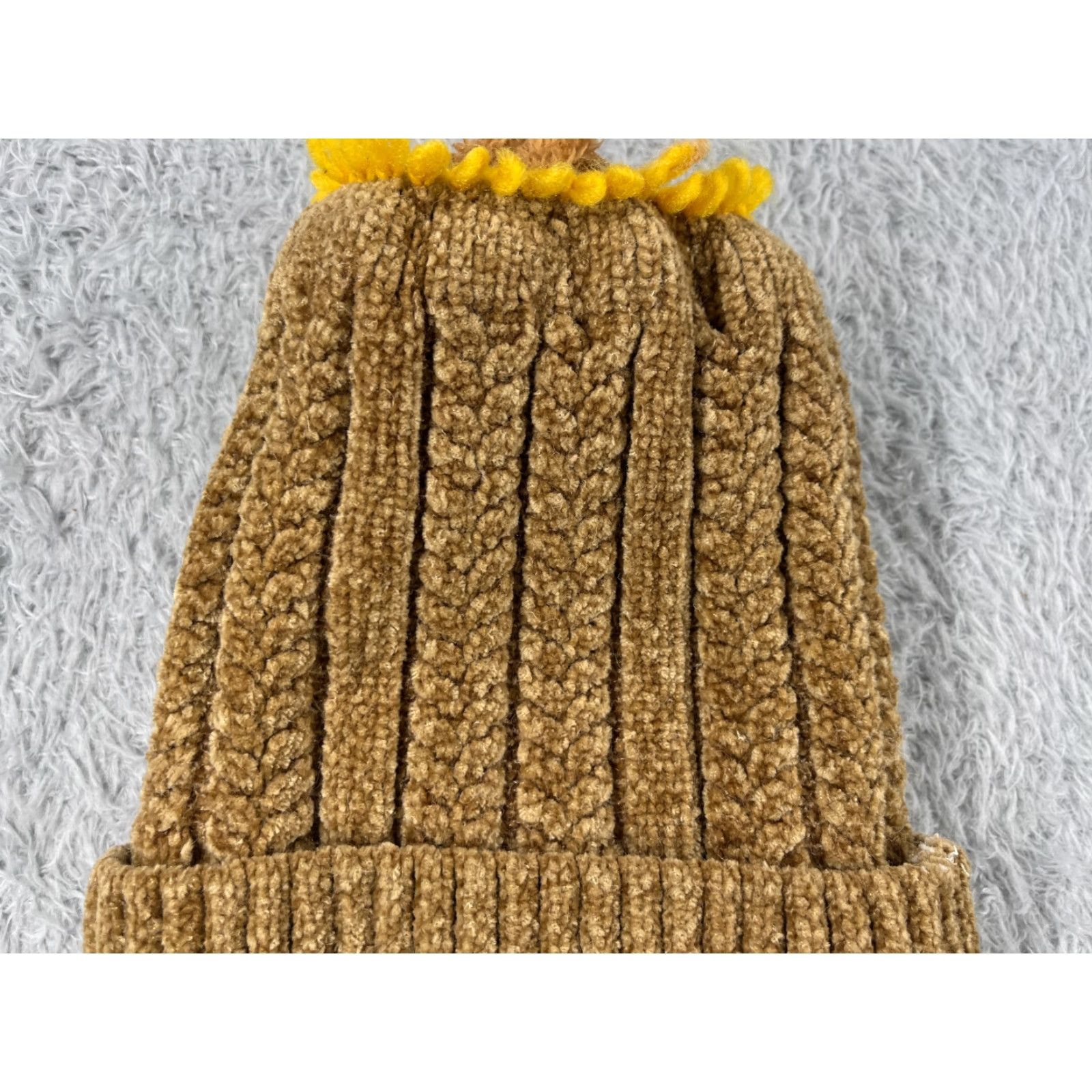 Sunflower Womens Beanie Sunflower Beige 100% Acrylic Knit Lined One Size Adjustable Outdoor Hat/Cap Winter Fall Spring Summer Hiking Ski Shipped From China Size ONE SIZE - 2 Thumbnail