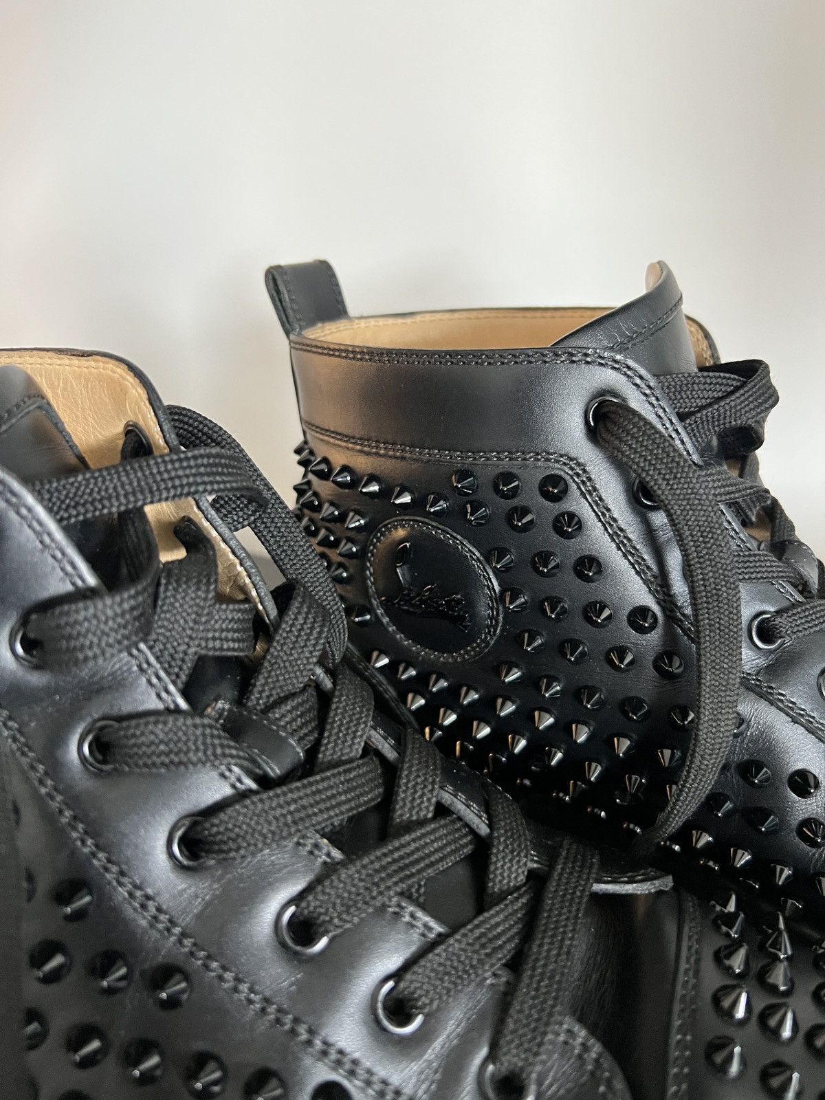 Christian Louboutin Christian Louboutin Black High top Spikes Louis Sneakers Size US 10 / EU 43 - 4 Thumbnail