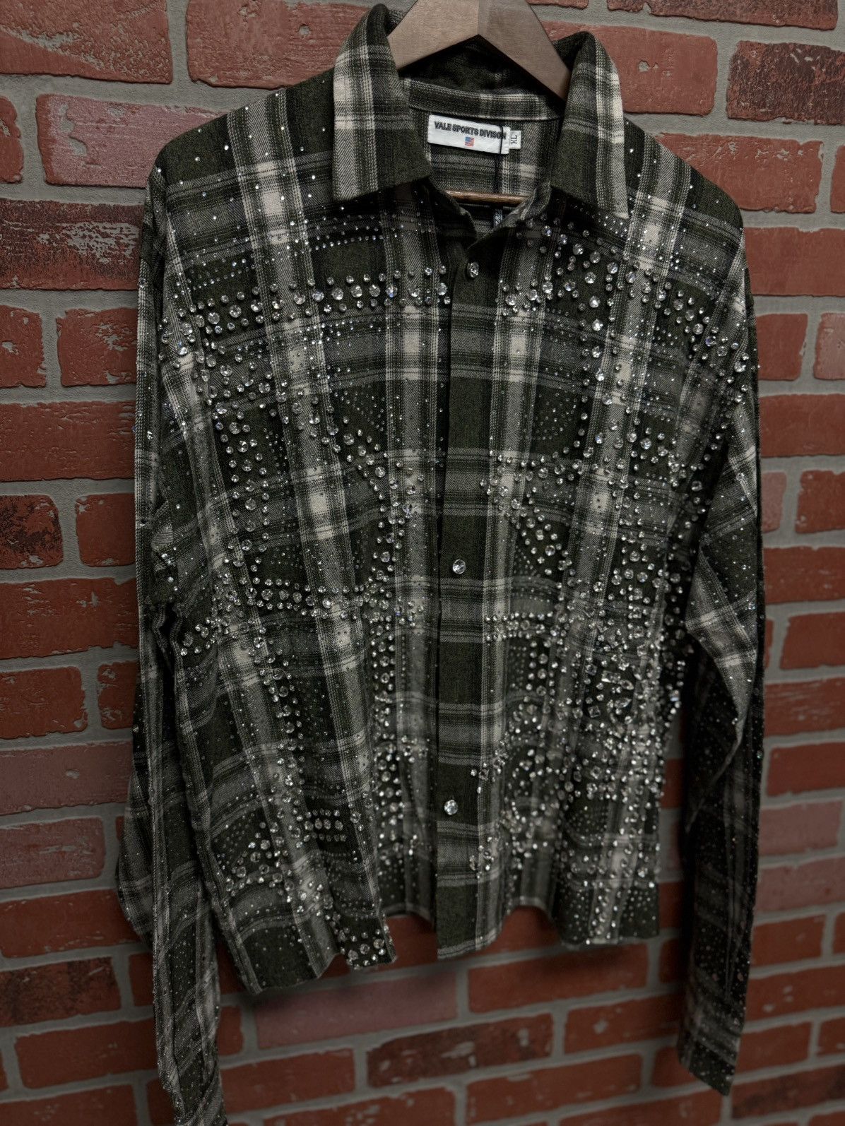 Vale Valley Crystal Flannel Long Sleeve Stones Size XL (NEW) 💎 Size US XL / EU 56 / 4 - 5 Thumbnail