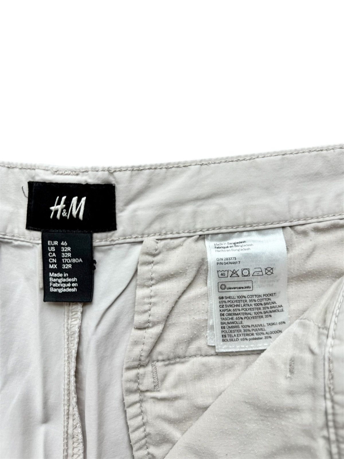 H&M H&M Men’s Khaki Chino Shorts, Beige - Size 32 Size US 32 / EU 48 - 2 Thumbnail