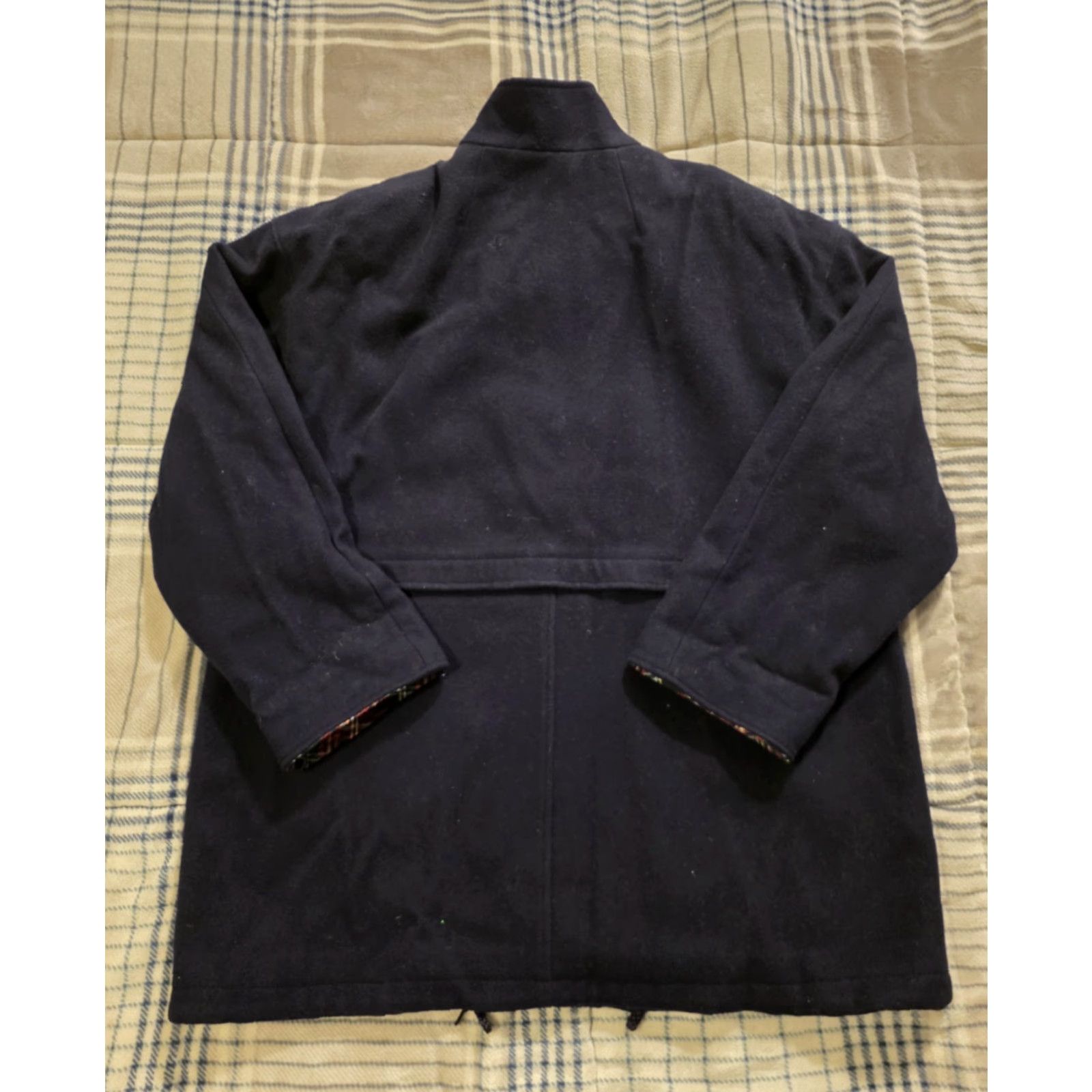 Mackintosh VINTAGE Mackintosh Coat Wool Chore Jacket Navy Blue 16 2XL Womens Wool Lined Button Zip Snap Pockets Travel Workwear 80s 90s Size XXL / US 16-18 / IT 52-54 - 2 Thumbnail