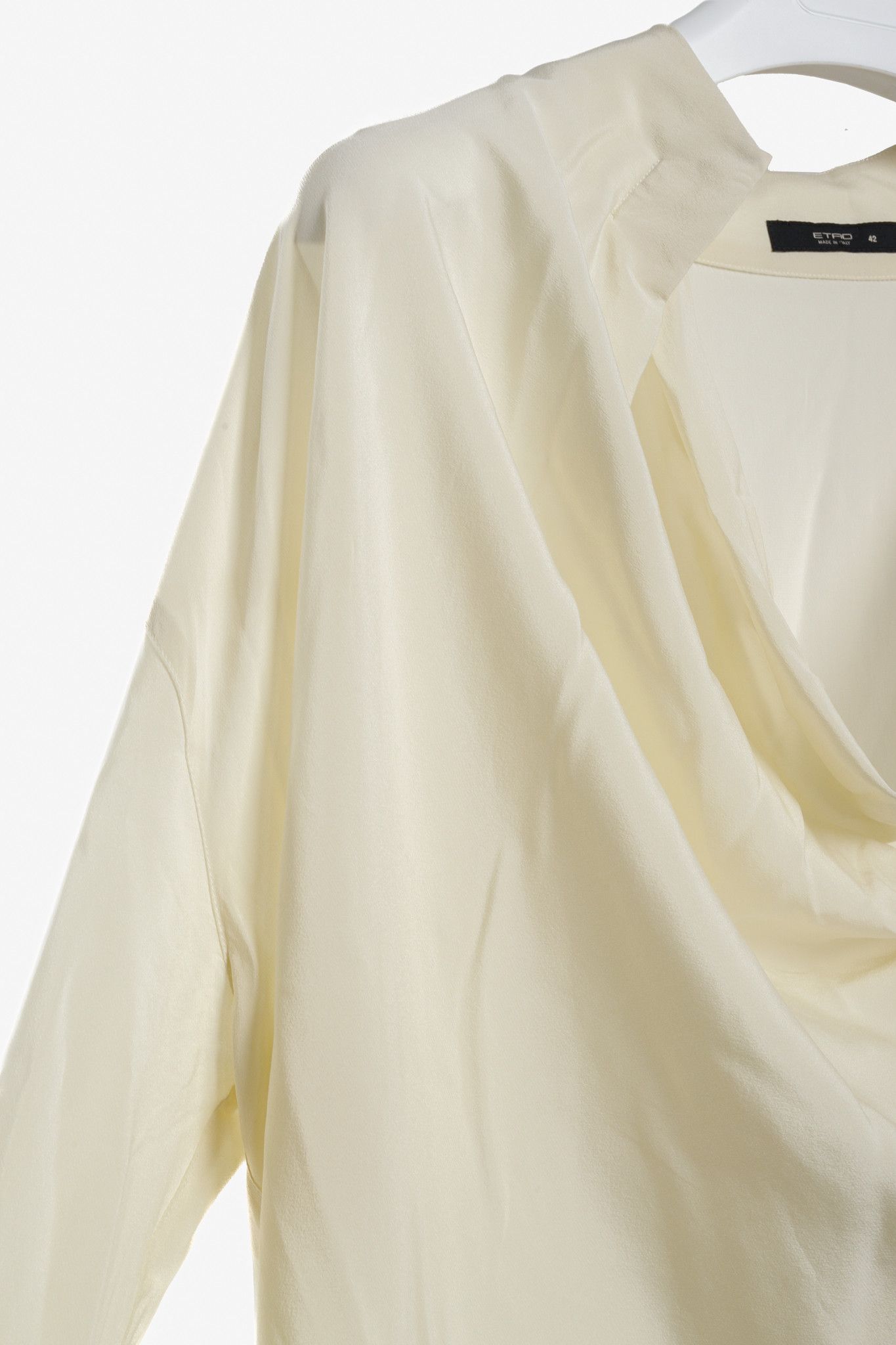 Etro Etro Cream Silk Cowl Neck Tunic Size M / US 6-8 / IT 42-44 - 6 Thumbnail