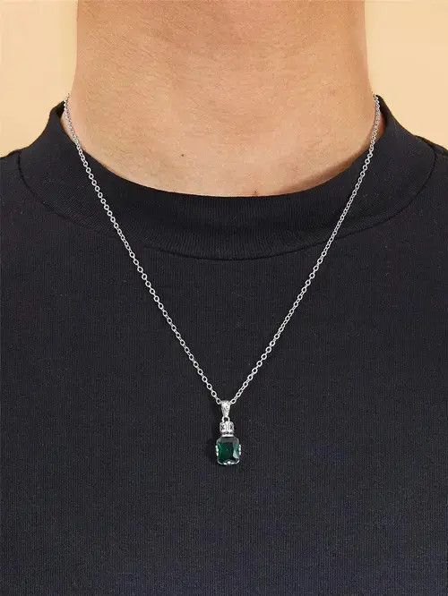 VIBE Retro Punk Rhinestone Necklace Square Size ONE SIZE - 4 Thumbnail