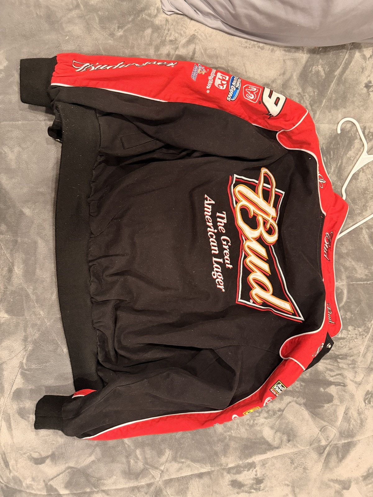 JH Design Black and red Budweiser racing jacket Vintage nascar Size US M / EU 48-50 / 2 - 5 Thumbnail