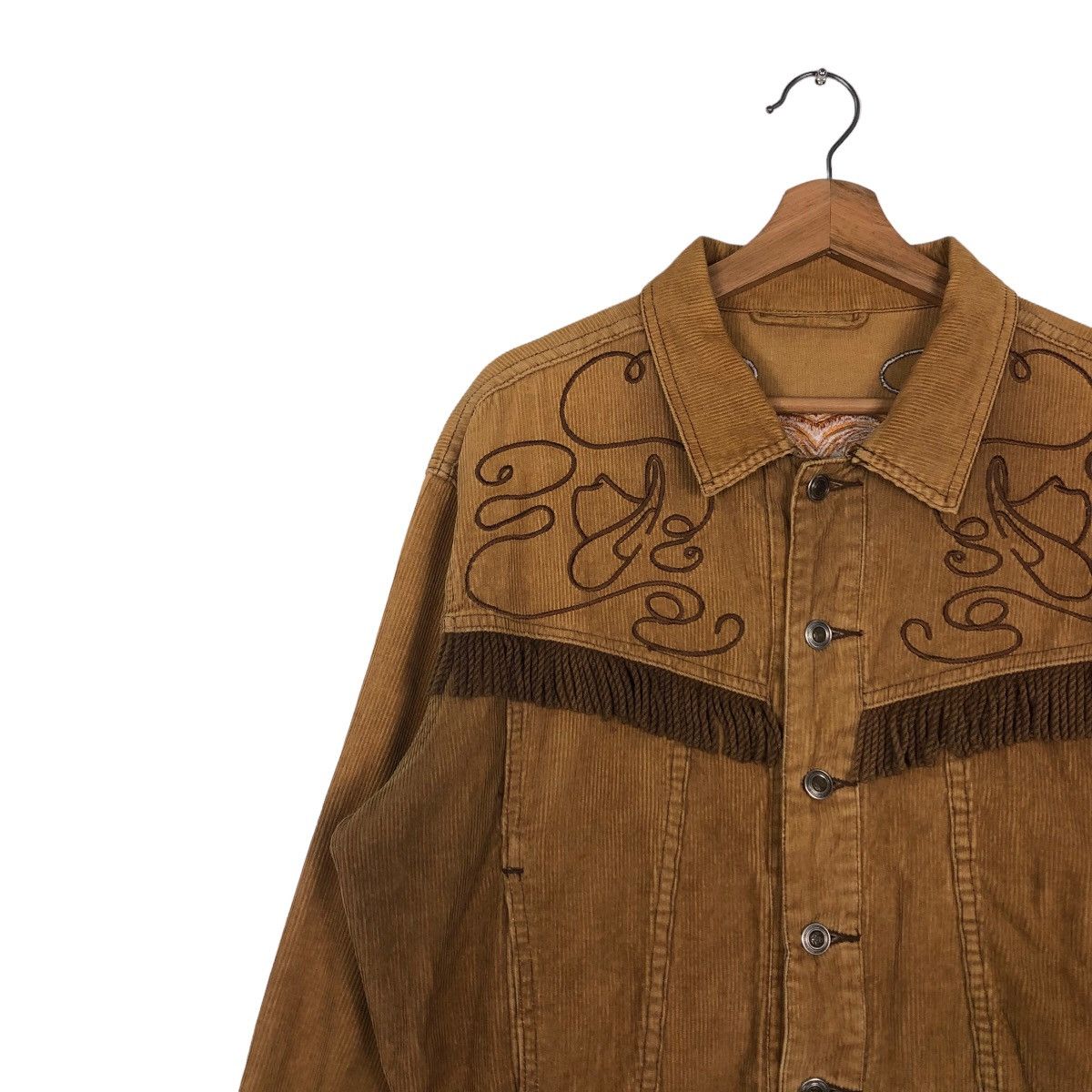 Japanese Brand 🔥Cropped Cowboy Jacket Corduroy Biker Wear Size US M / EU 48-50 / 2 - 7 Thumbnail