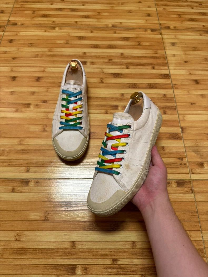 Saint Laurent Paris Saint Laurent Paris 16 SS Runway Style Worn Rainbow Canvas Size US 10 / EU 43 - 2 Thumbnail