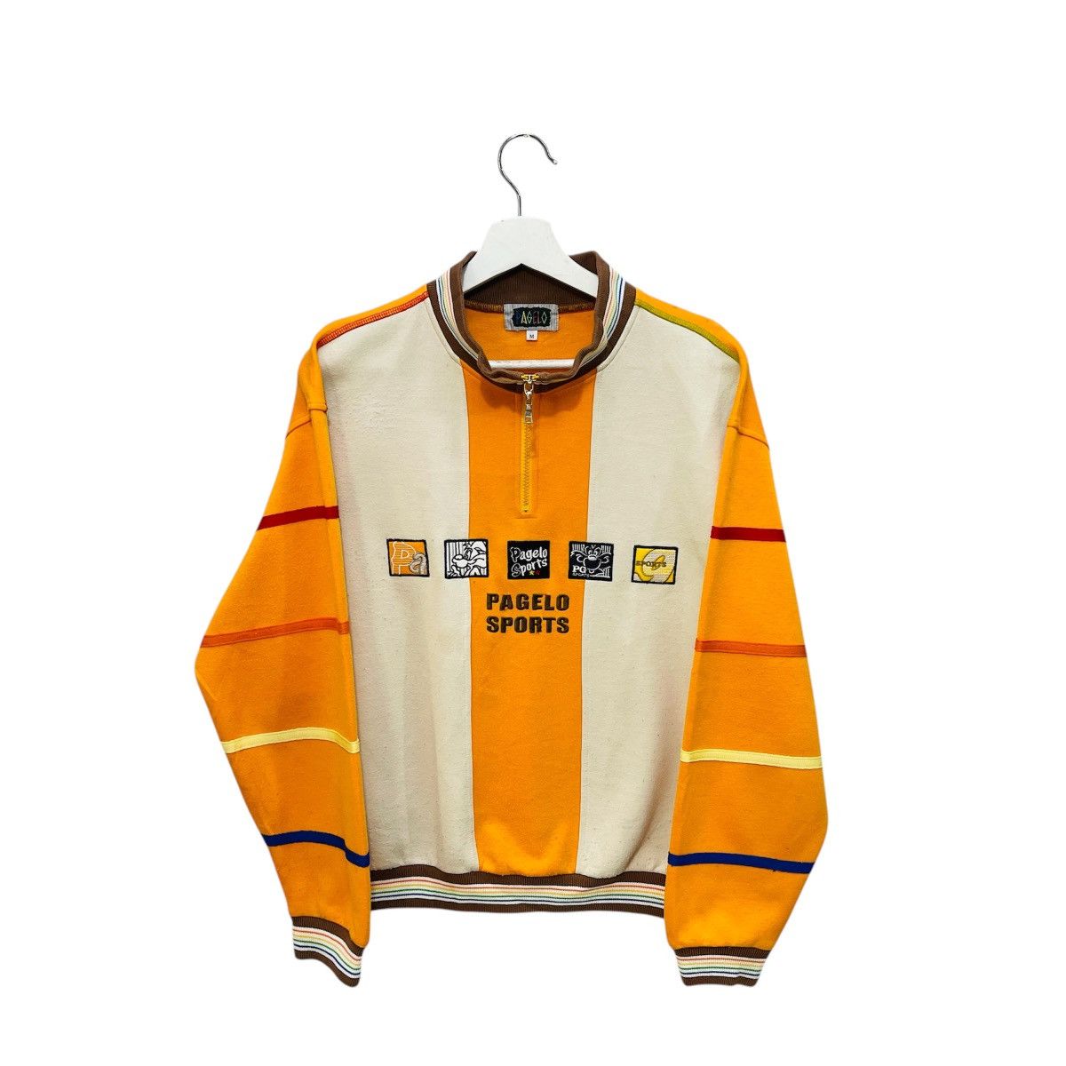 Vintage Vintage pagelo 90's sweatshirt halfzip big logo embroidery Size US M / EU 48-50 / 2 - 1 Thumbnail