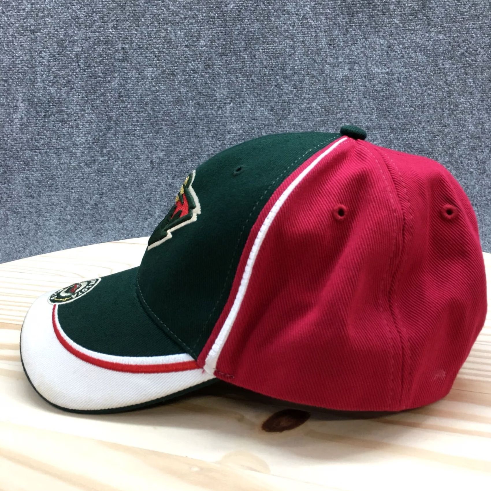 NHL Minnesota Wild NHL Baseball Cap Mens Red OS Curved Brim Embroidered Logo Size ONE SIZE - 6 Thumbnail