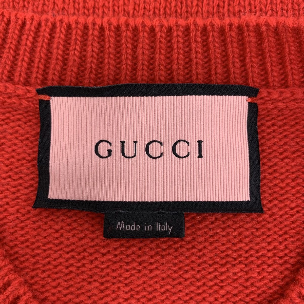 Gucci Gucci Red Diamond Embellished Monogrammed Wool Sweater Size L / US 10 / IT 46 - 5 Thumbnail