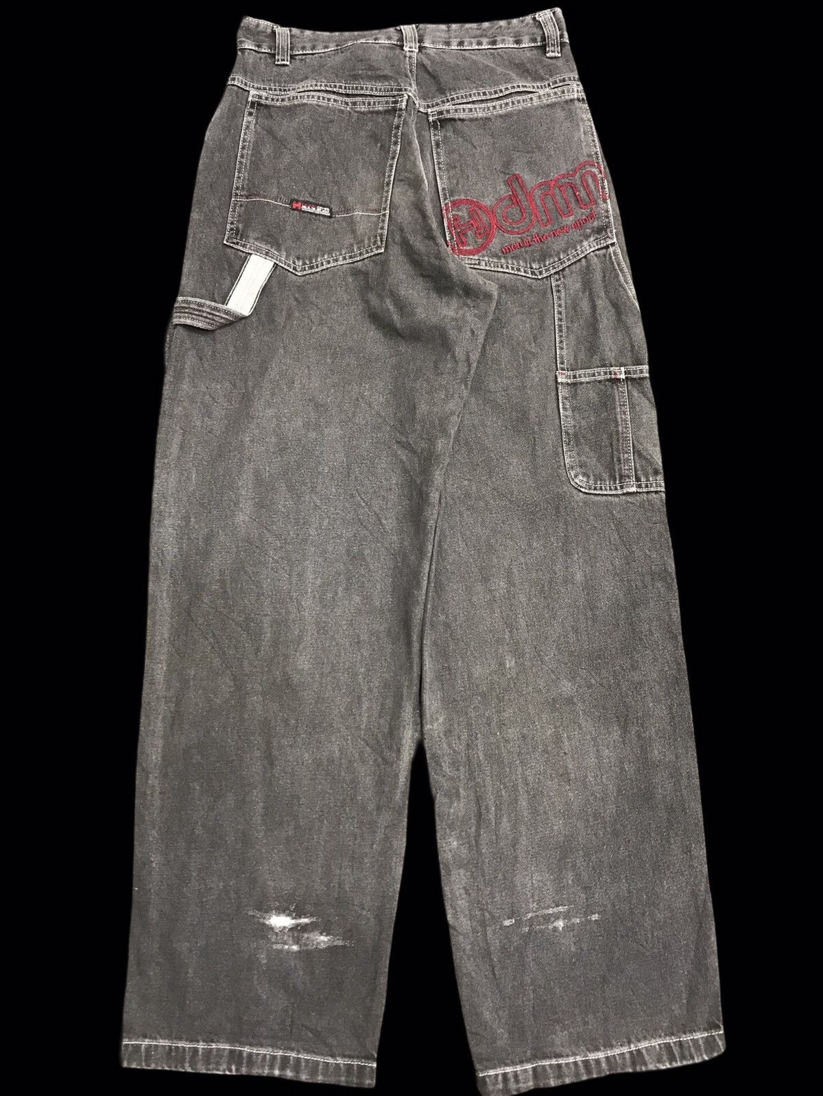 Japanese Brand 💥SUPERBAGGY💥HOBO CARPENTER WIDE MULTIPOCKETS DENIM F417 Size US 29 - 2 Thumbnail