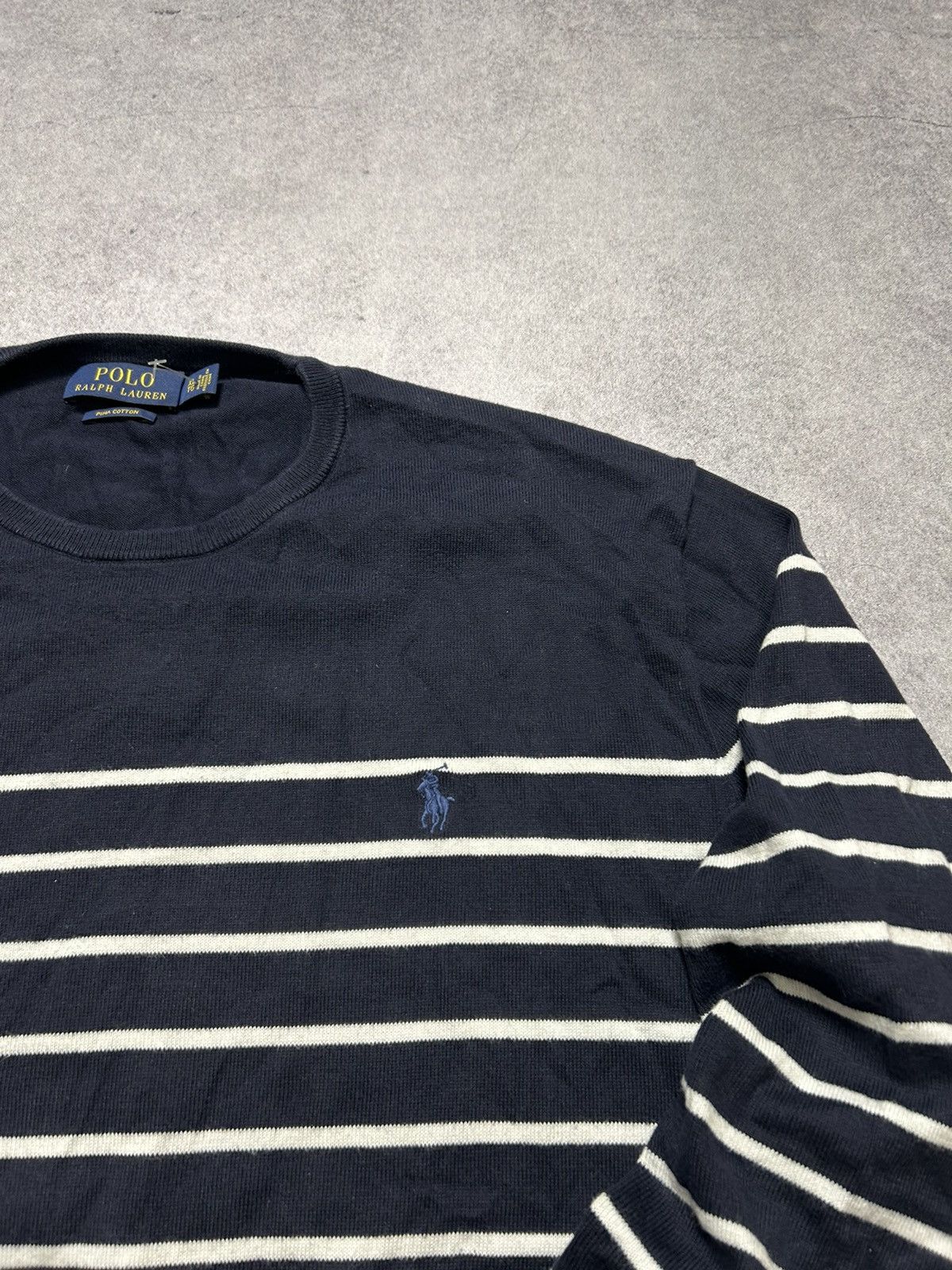 Polo Ralph Lauren Polo Ralph Lauren Striped Crewneck Knitted Sweater Old Money Size US XL / EU 56 / 4 - 2 Thumbnail