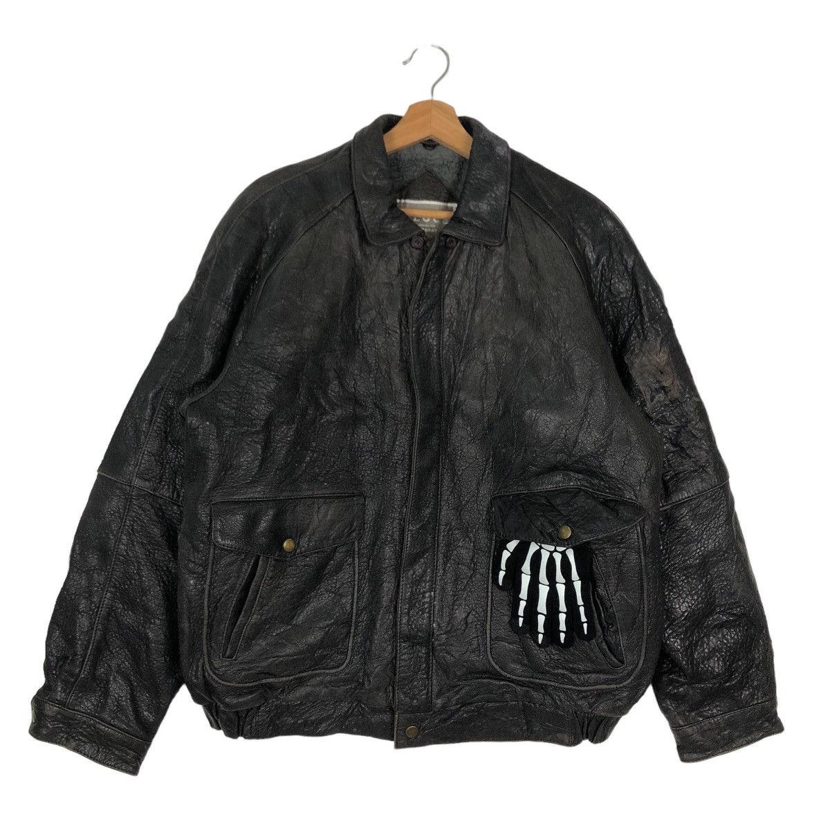 Genuine Leather VINTAGE BOMBER GENUINE LEATHER JACKET MELOCE ISSEY MIYAKE Size US L / EU 52-54 / 3 - 1 Thumbnail