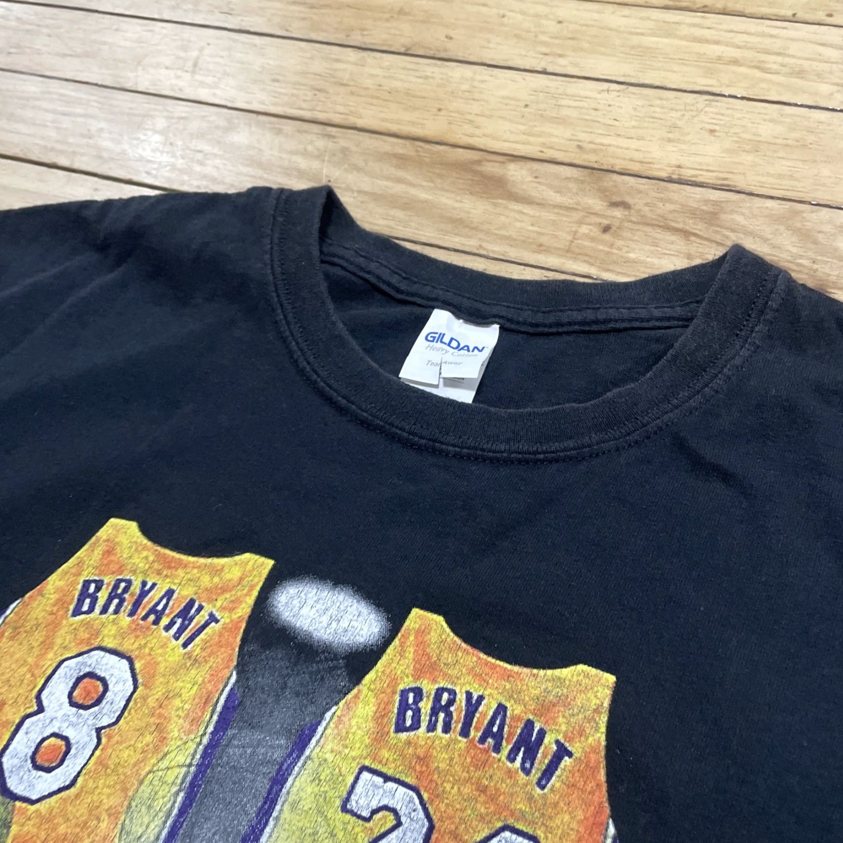 Gildan Kobe Bryant x Gigi Rest in Peace Men T-shirt Unisex Black Tee Basketball Gildan XL Short Sleeve Crew Neck 100% Cotton Graphic Print Shirt Mens Size US XL / EU 56 / 4 - 5 Thumbnail