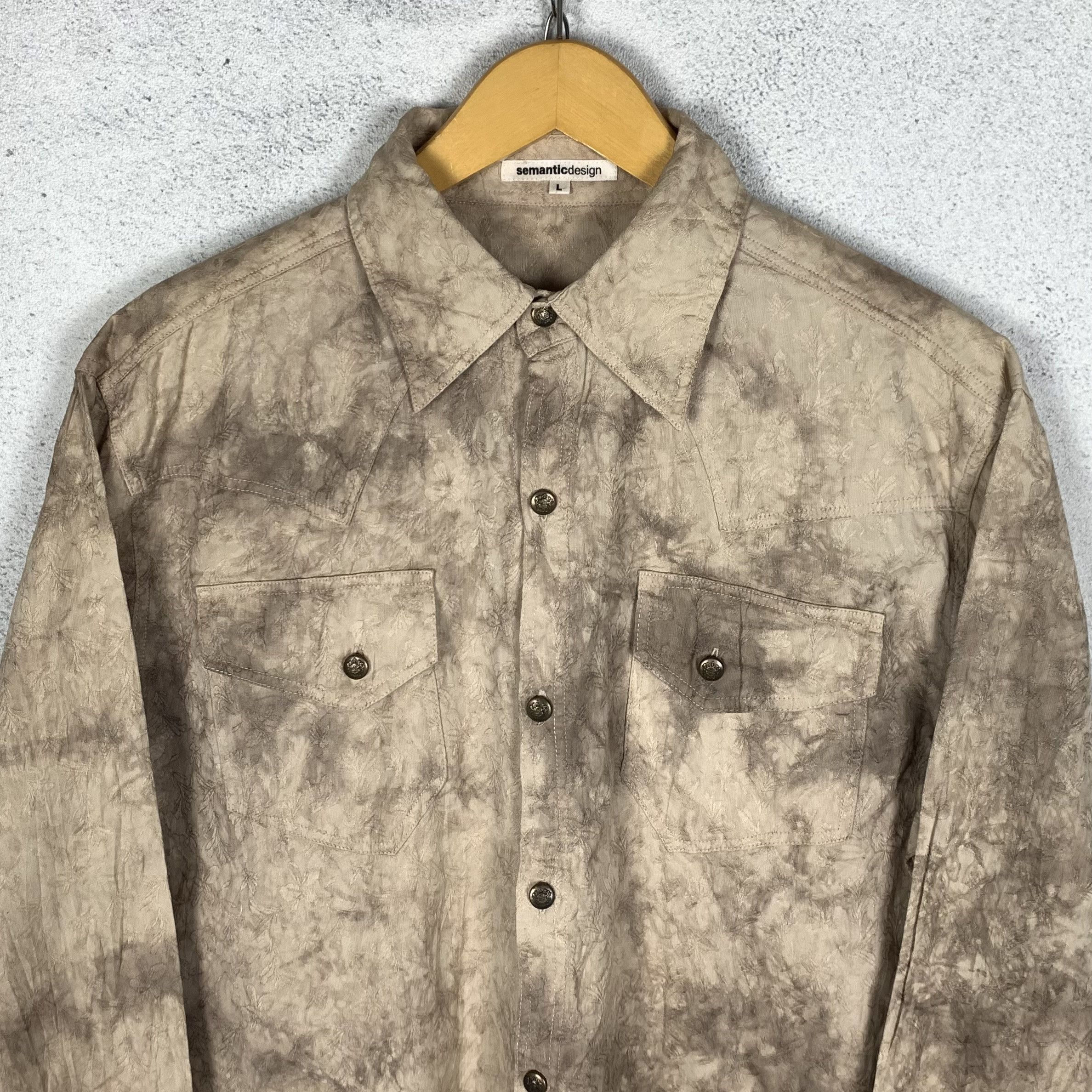 semanticdesign Semantic Design Western Acid Wash Shirt Paint Splatter Size US L / EU 52-54 / 3 - 4 Thumbnail