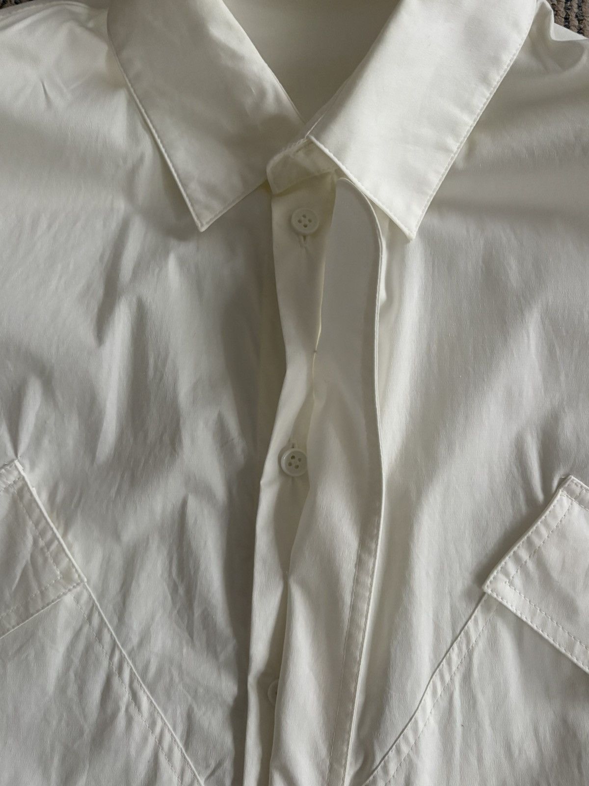 JW Anderson White D-Ring Detail Shirt Size US M / EU 48-50 / 2 - 5 Thumbnail